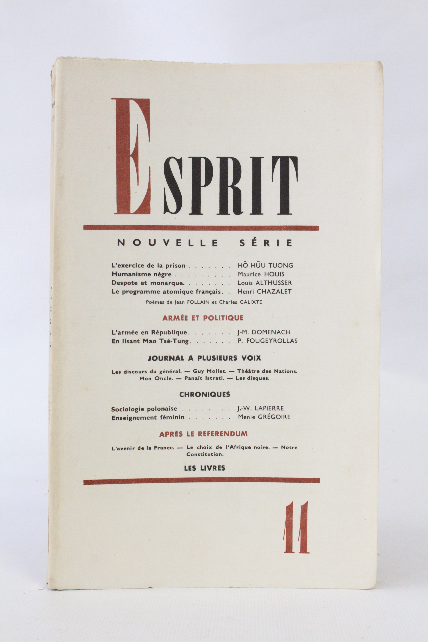 Esprit. Nouvelle série N°267 de la 26ème année