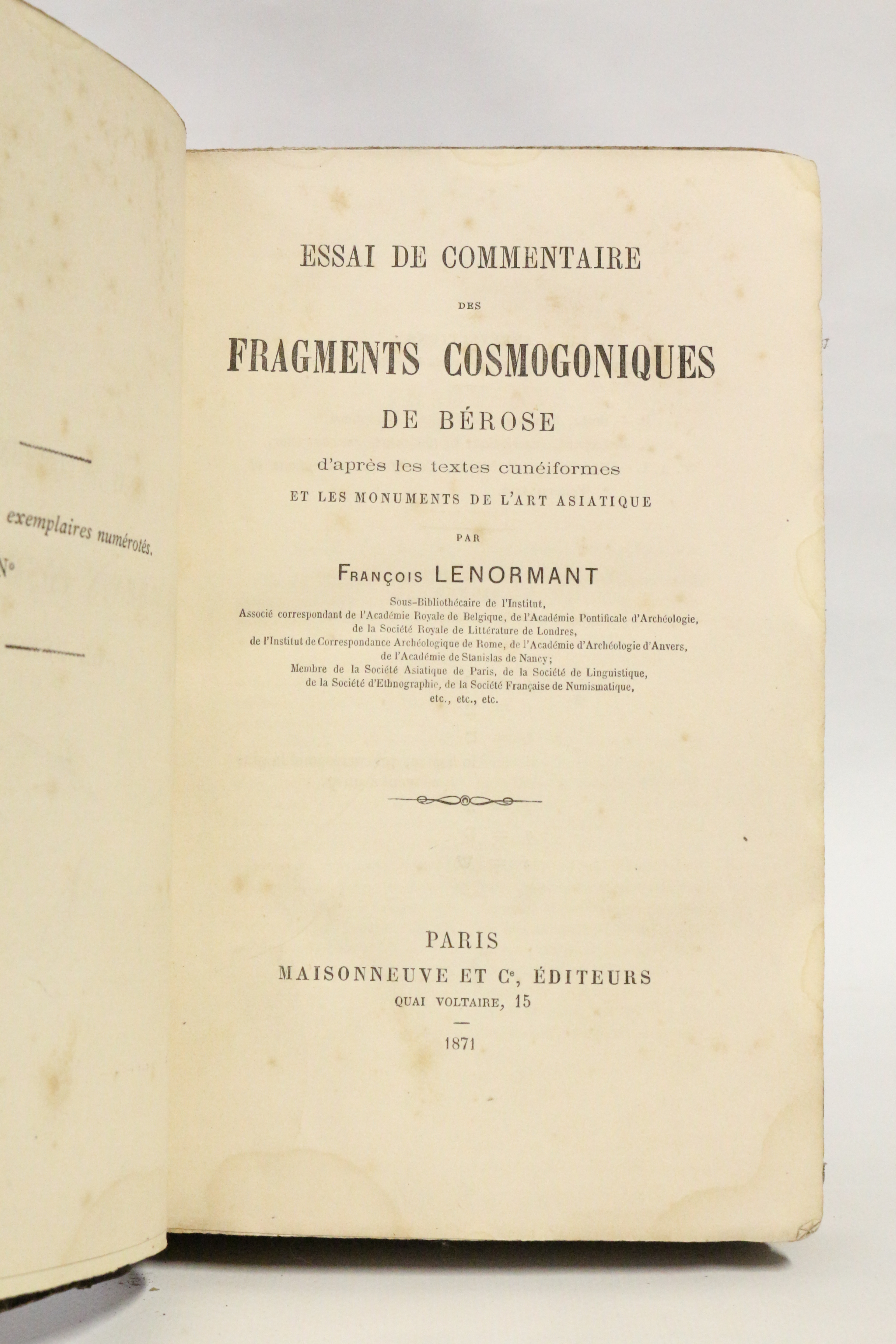 Essai de commentaire des fragments cosmogoniques de Bérose d'après les …