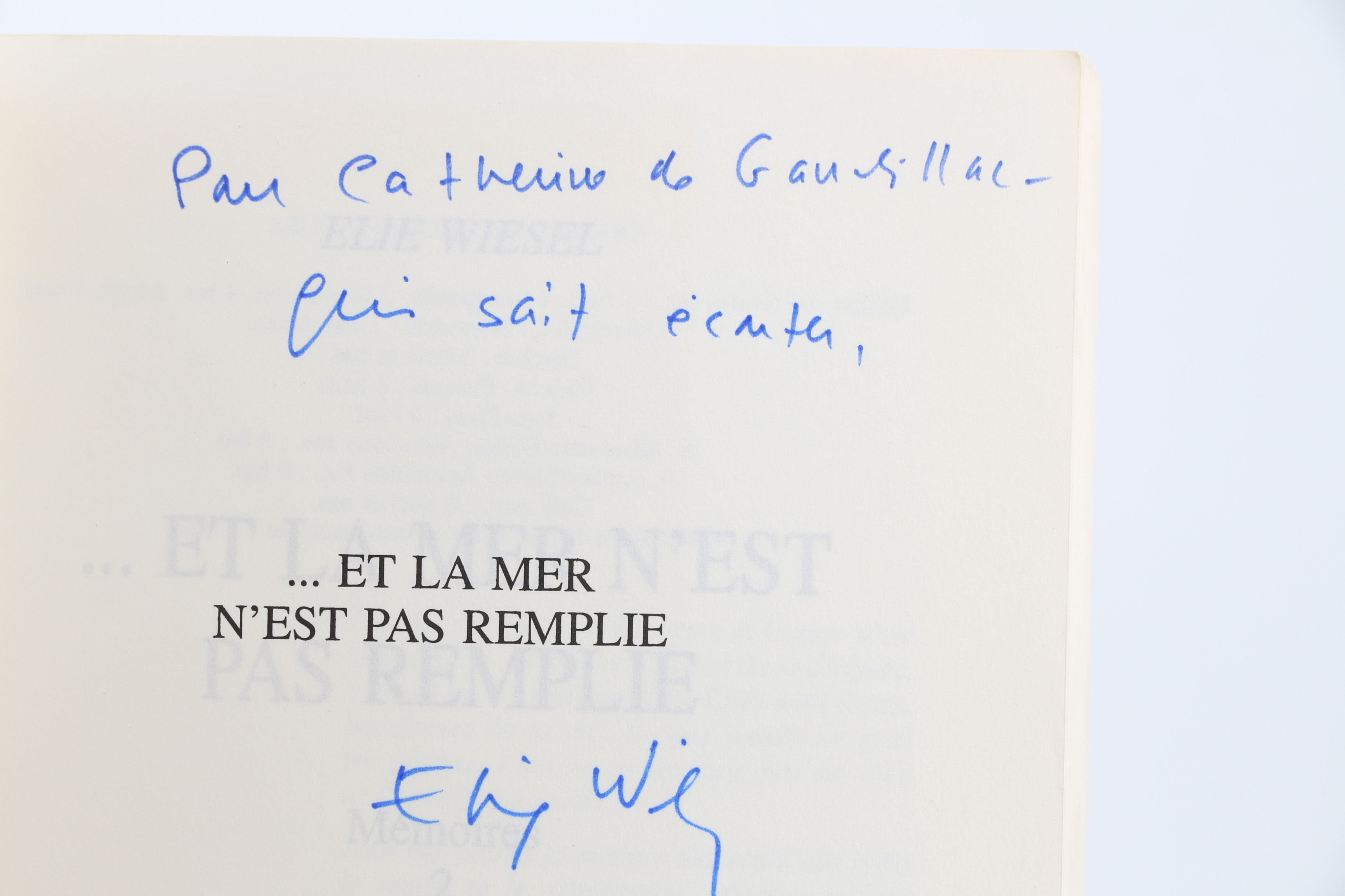 . et la Mer n'est pas remplie. Mémoires 2