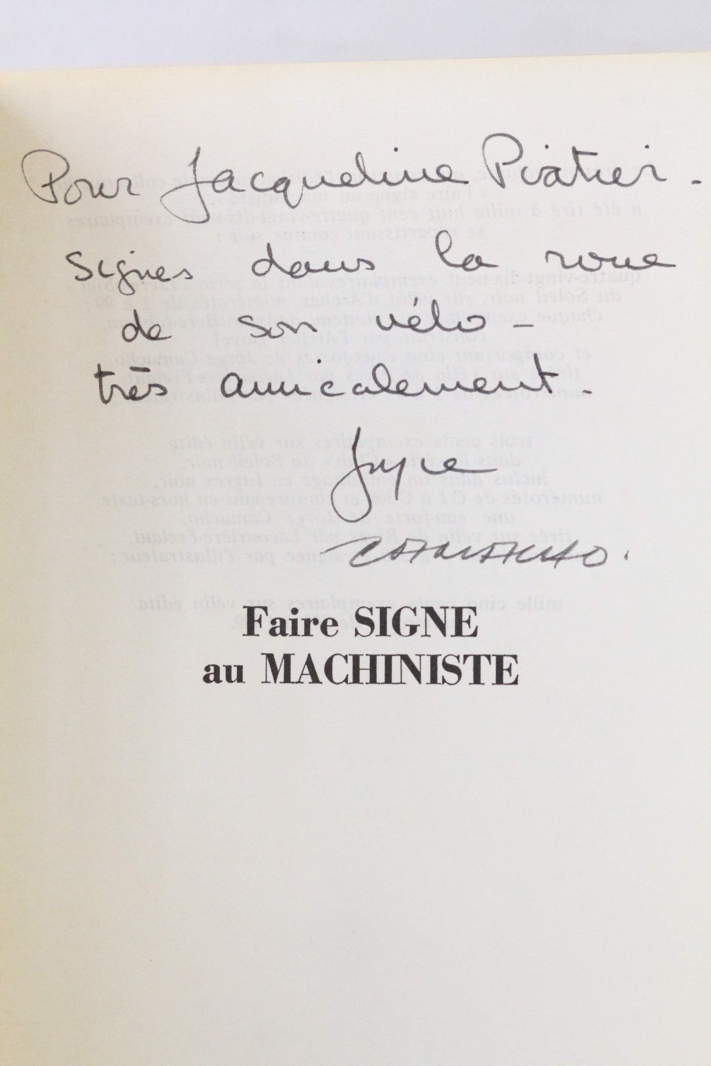 Faire signe au machiniste