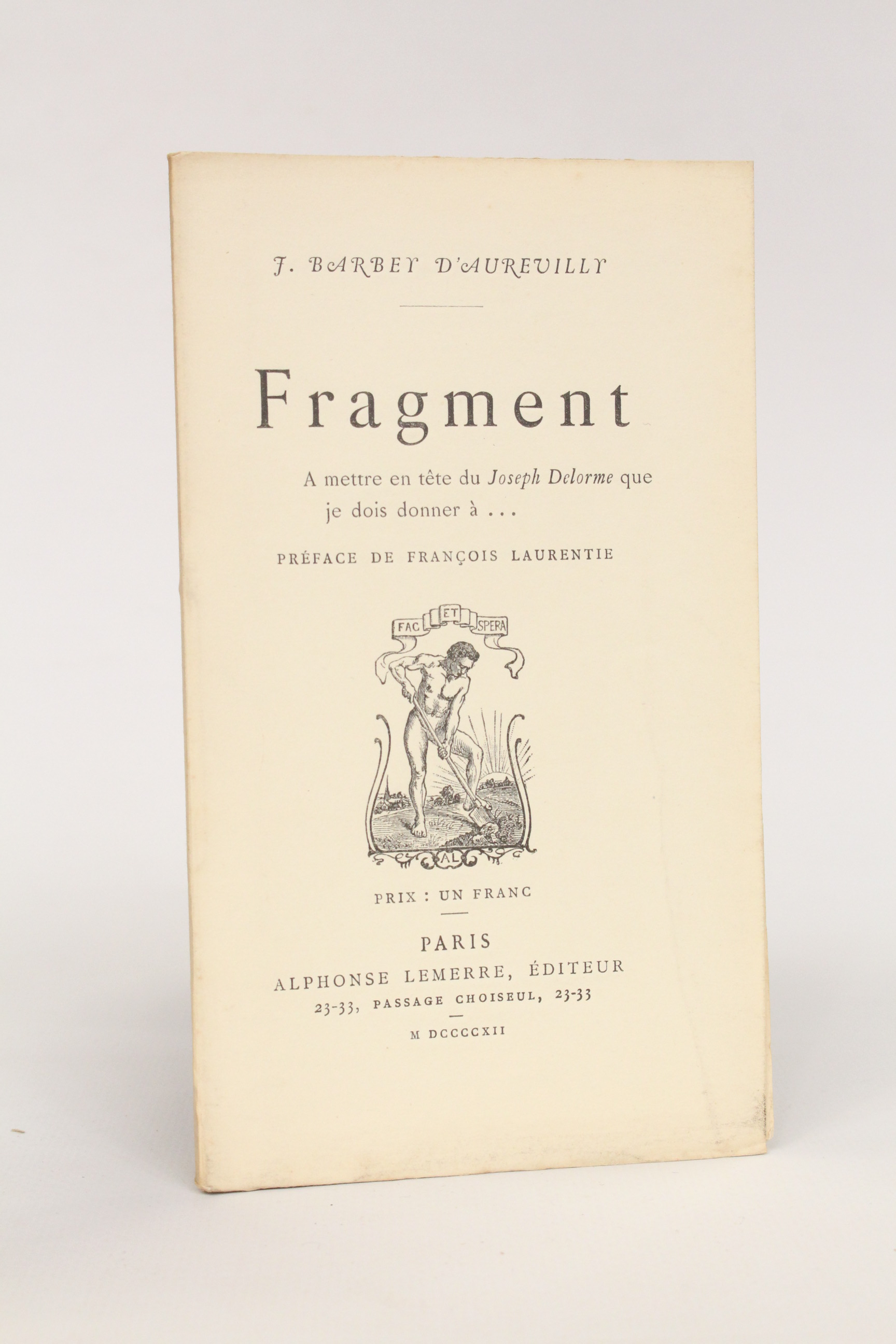 Fragment à mettre en tête du Joseph Delorme que je …