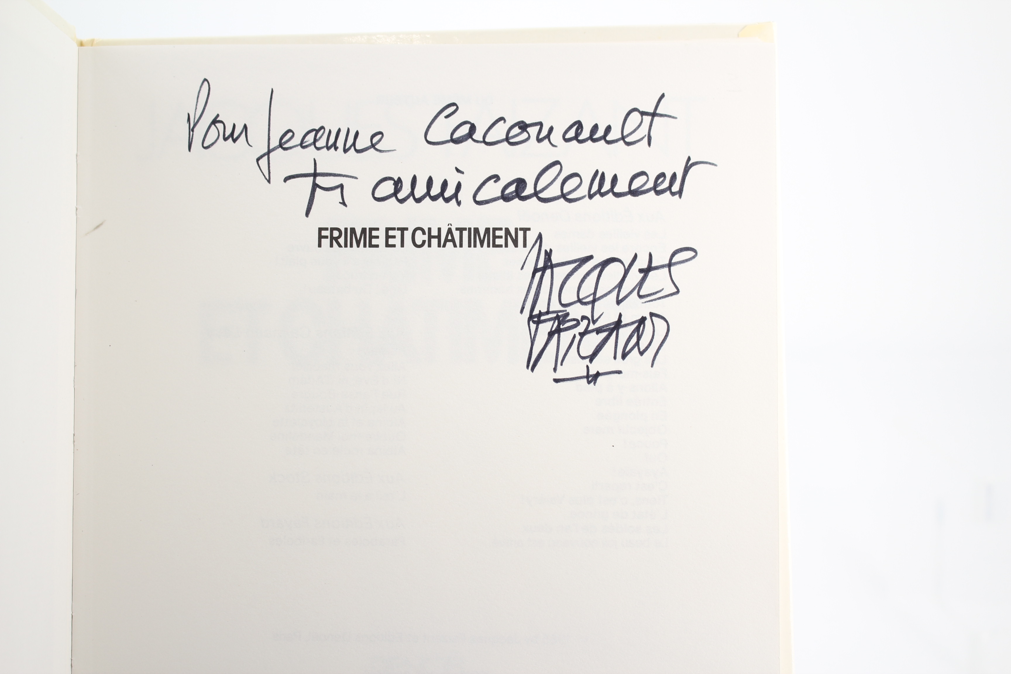 Frime et Châtiment
