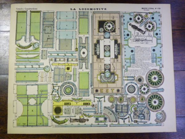 Grandes constructions : La Locomotive. Imagerie d'Épinal Pellerin n°159.
