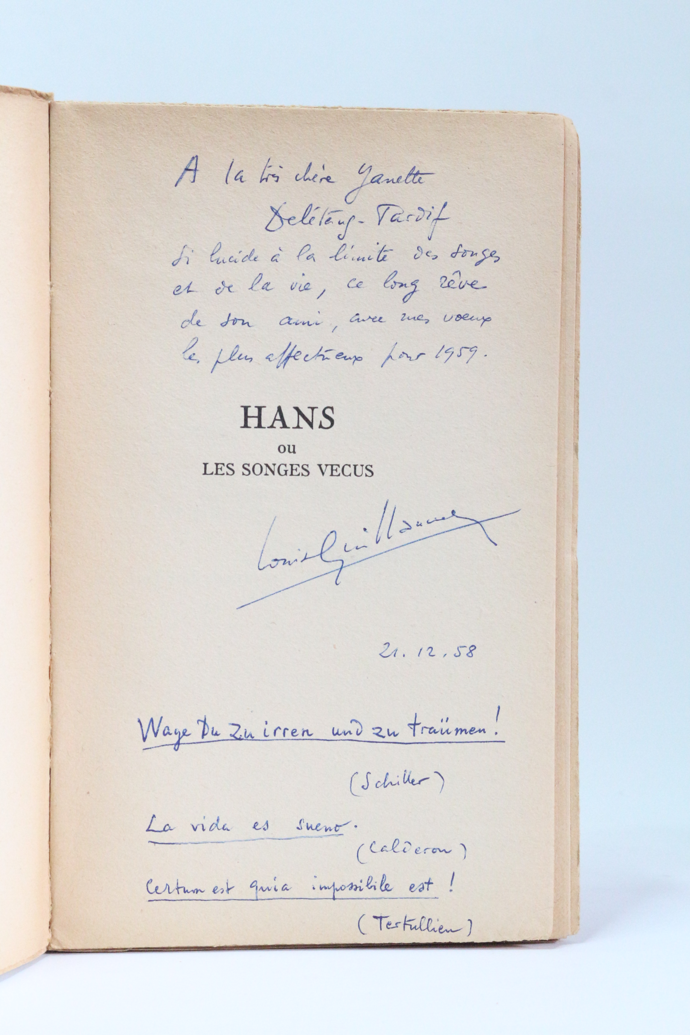 Hans ou les songes vécus