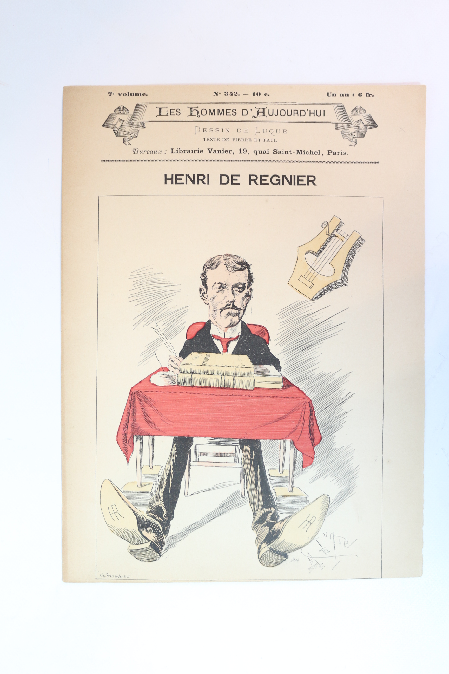 "Henri de Régnier" - In Les Hommes d'aujourd'hui n°342