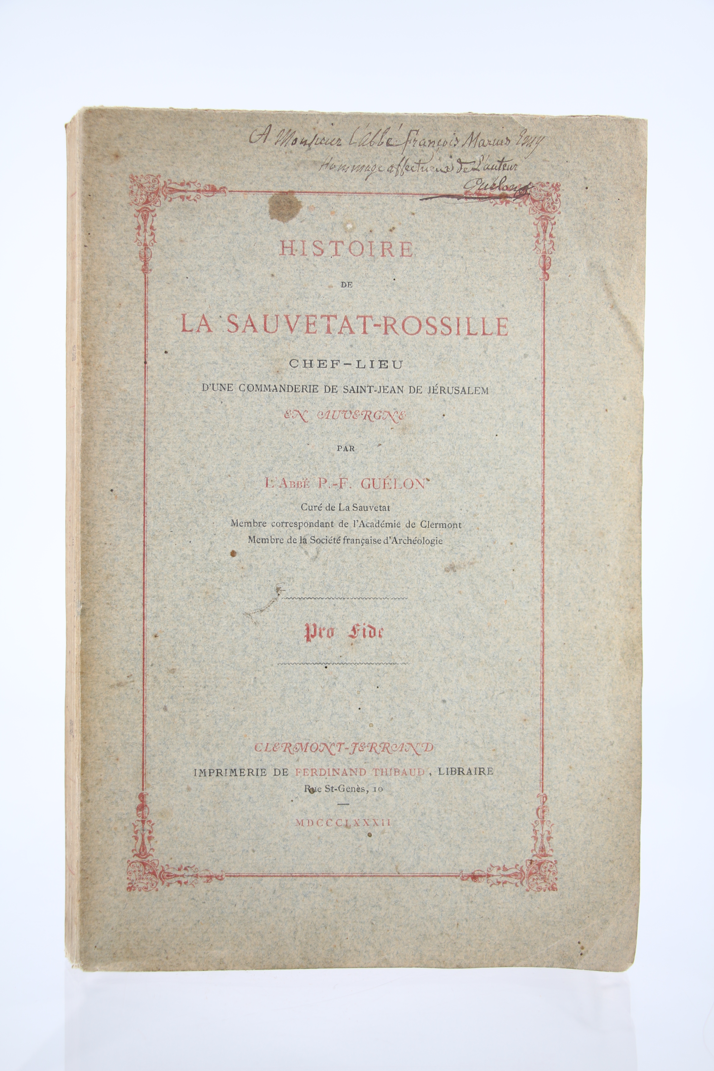 Histoire de La Sauvetat-Rossille, Chef-Lieu d'une Commanderie de Saint-Jean de …
