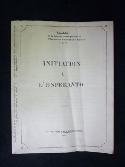 Initiation à l'Esperanto