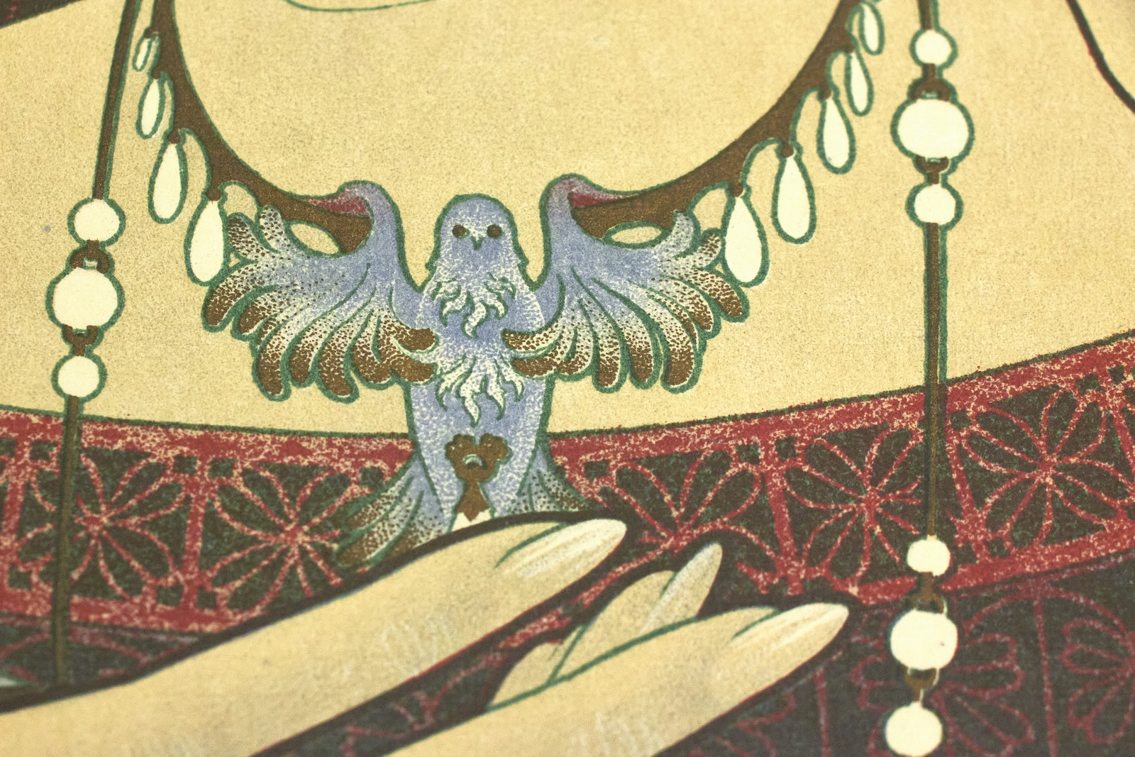"Invocation à la madone d'onyx vert" - Lithographie originale sur …