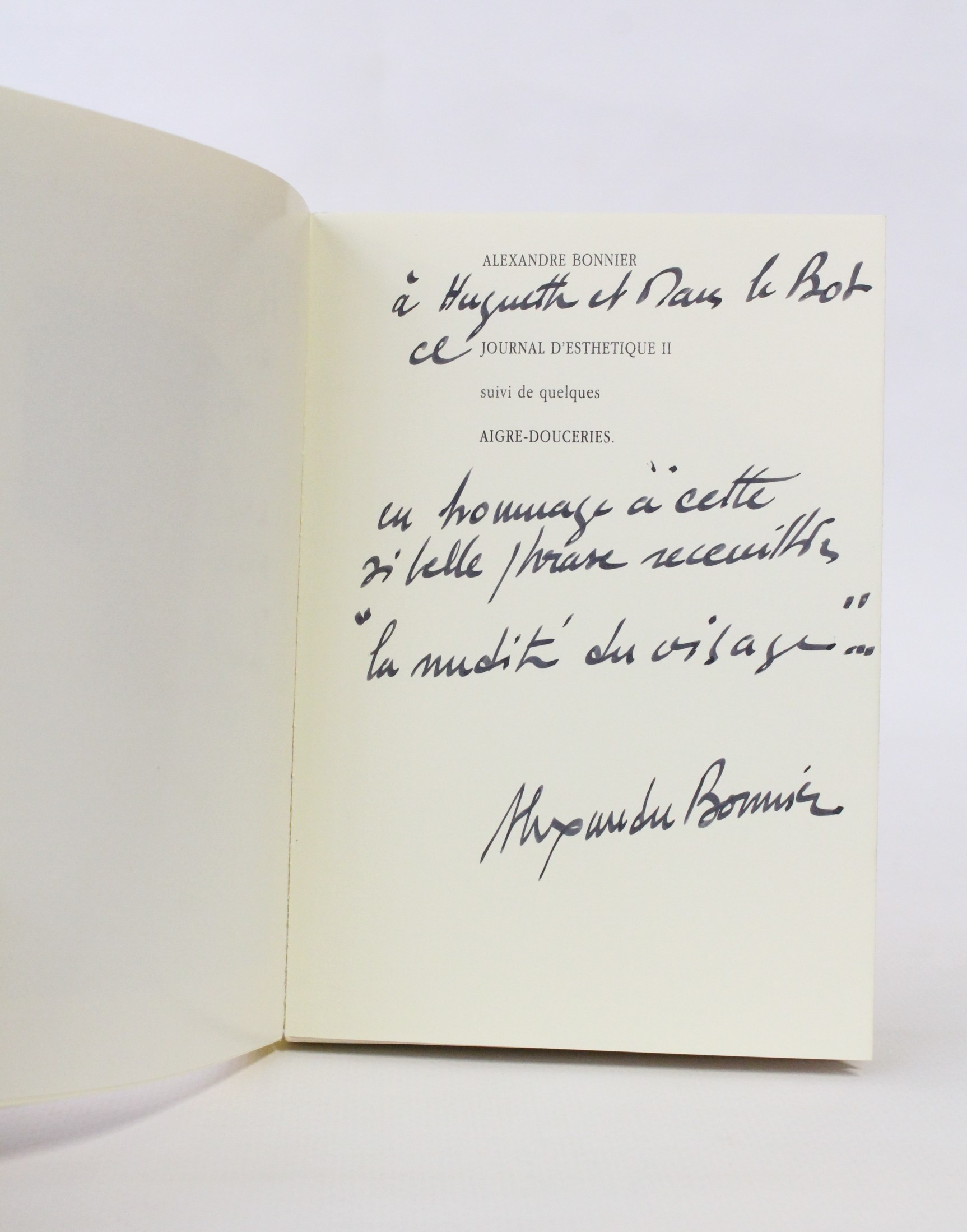 Journal d'esthétique II & quelques aigre-douceries