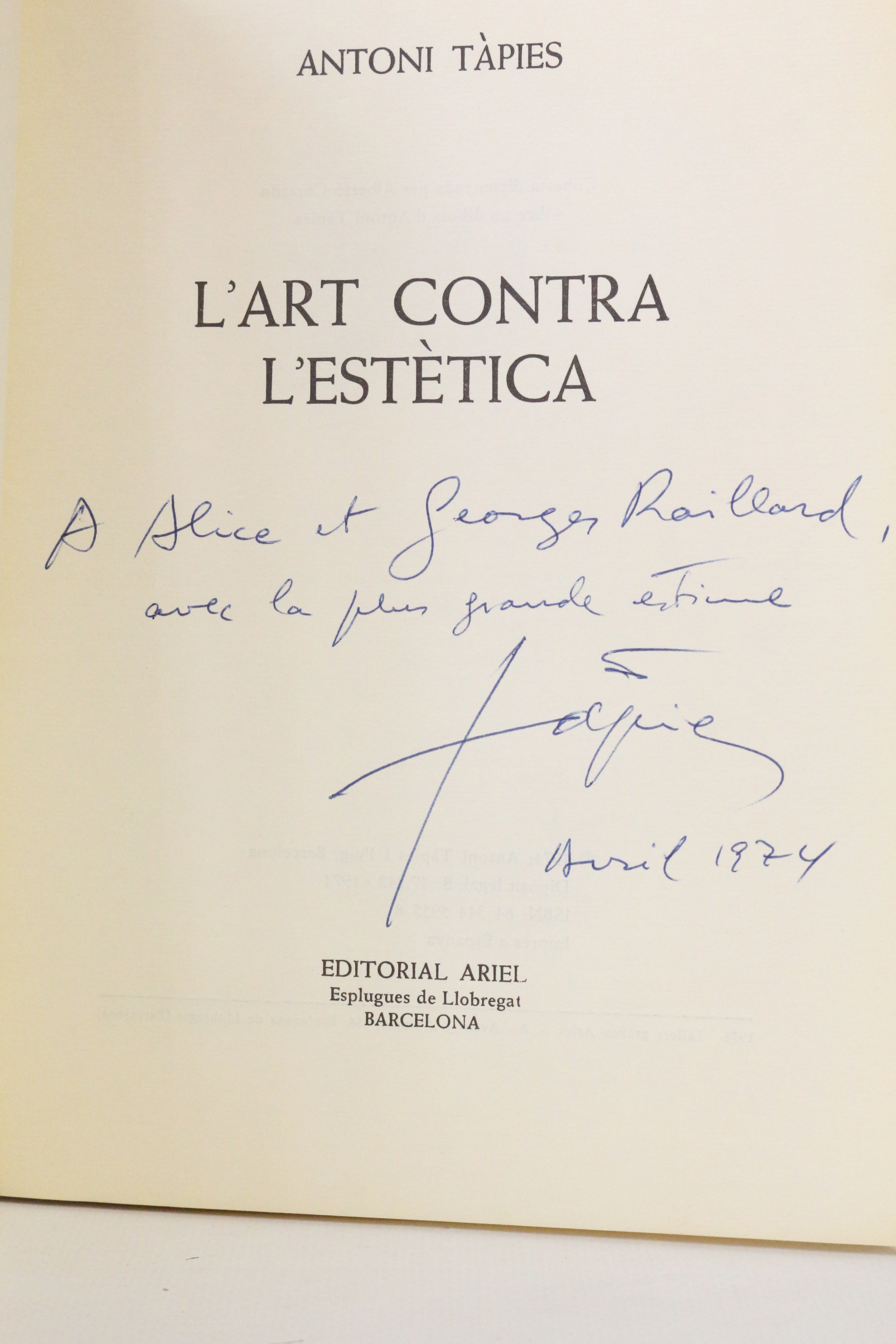 L'art contra l'estètica