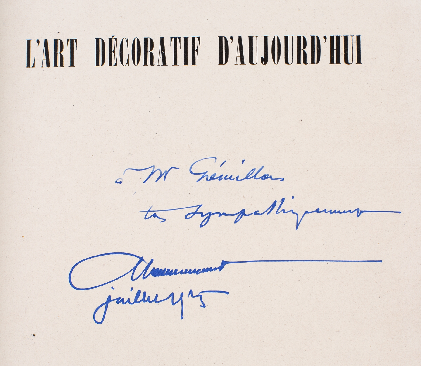 L'art décoratif d'aujourd'hui