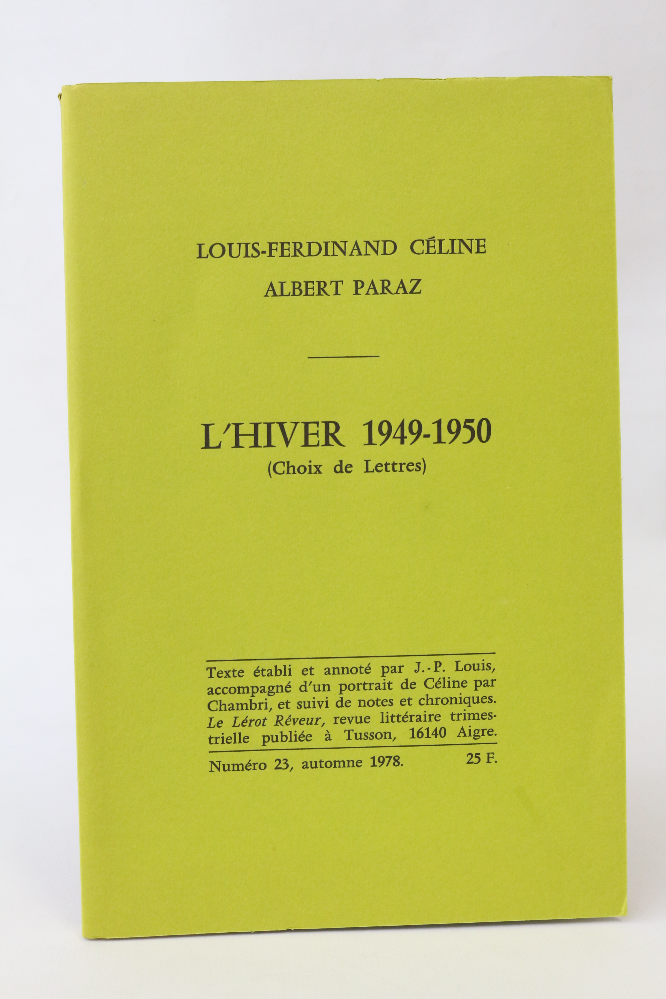 L'hiver 1949-1950 (choix de lettres)