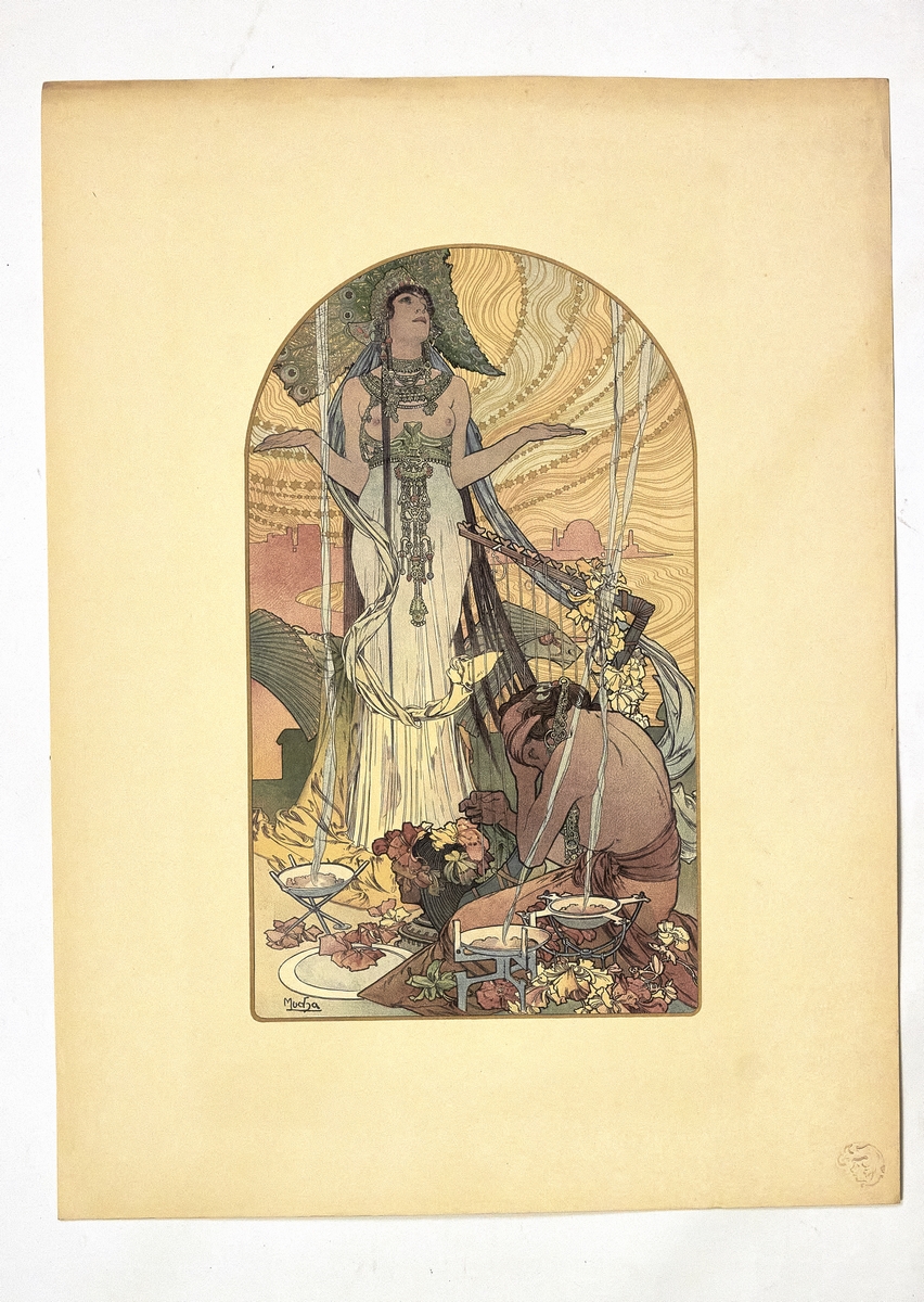 "L'incantation" (Salammbô) - Lithographie originale sur Japon - L'Estampe Moderne