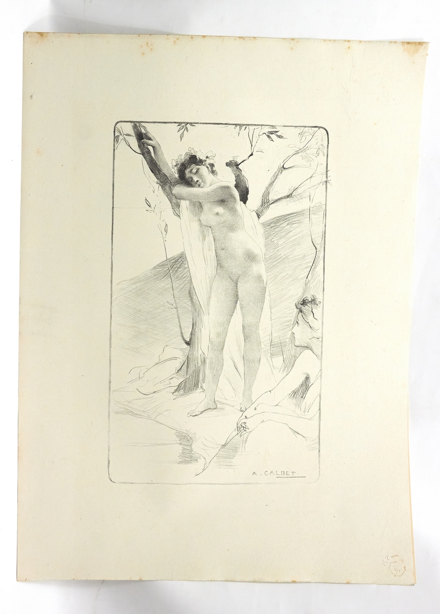 "L'inconnue" - Lithographie originale sur Chine - L'Estampe Moderne