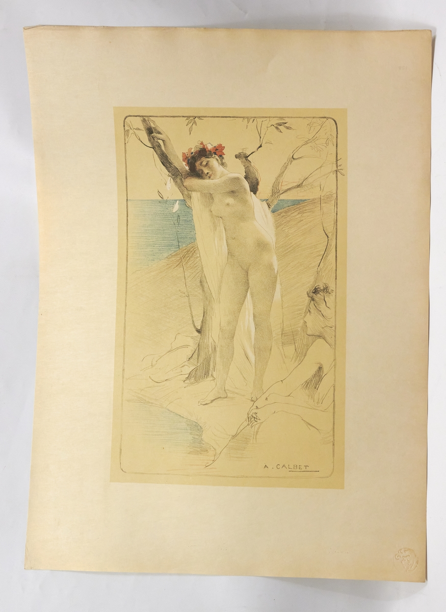 "L'inconnue" - Lithographie originale sur Japon - L'Estampe Moderne
