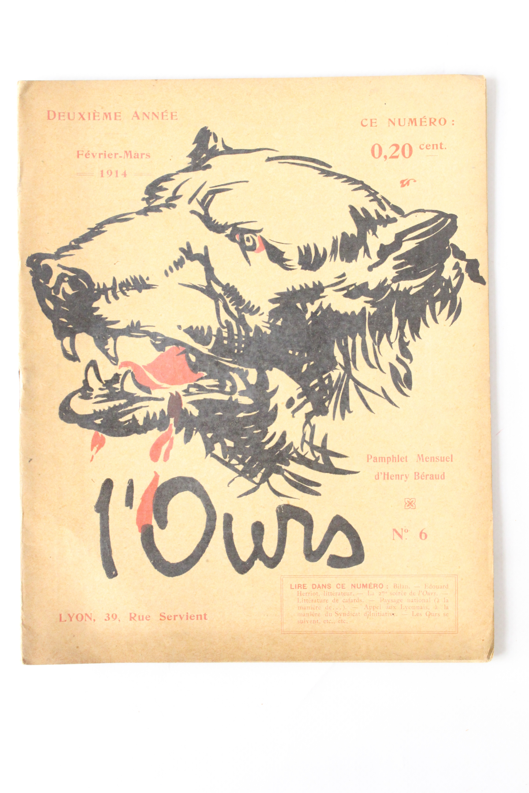 L'ours N°6 de la deuxième année