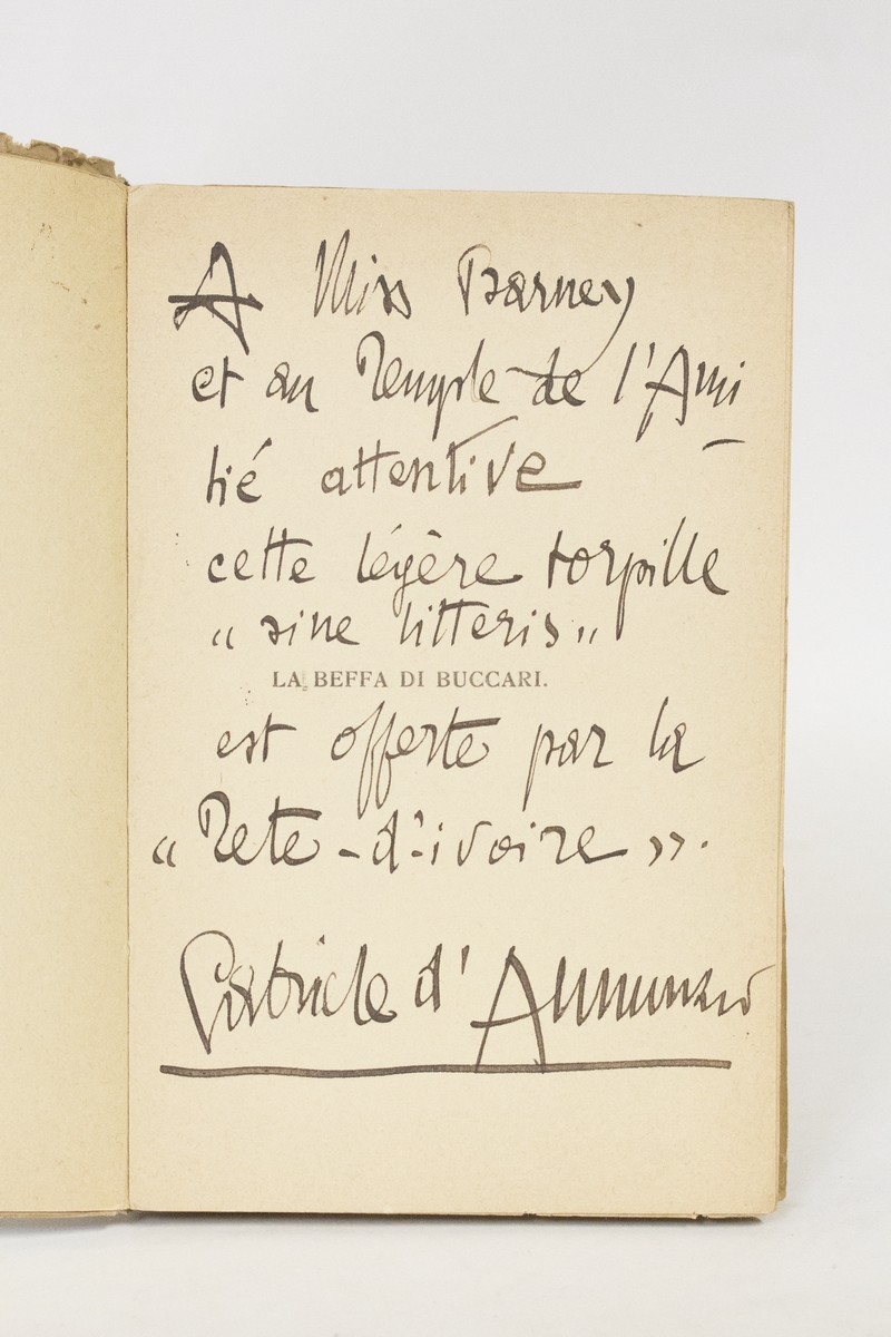 La Beffa di Buccari - Exemplaire de Natalie Clifford Barney