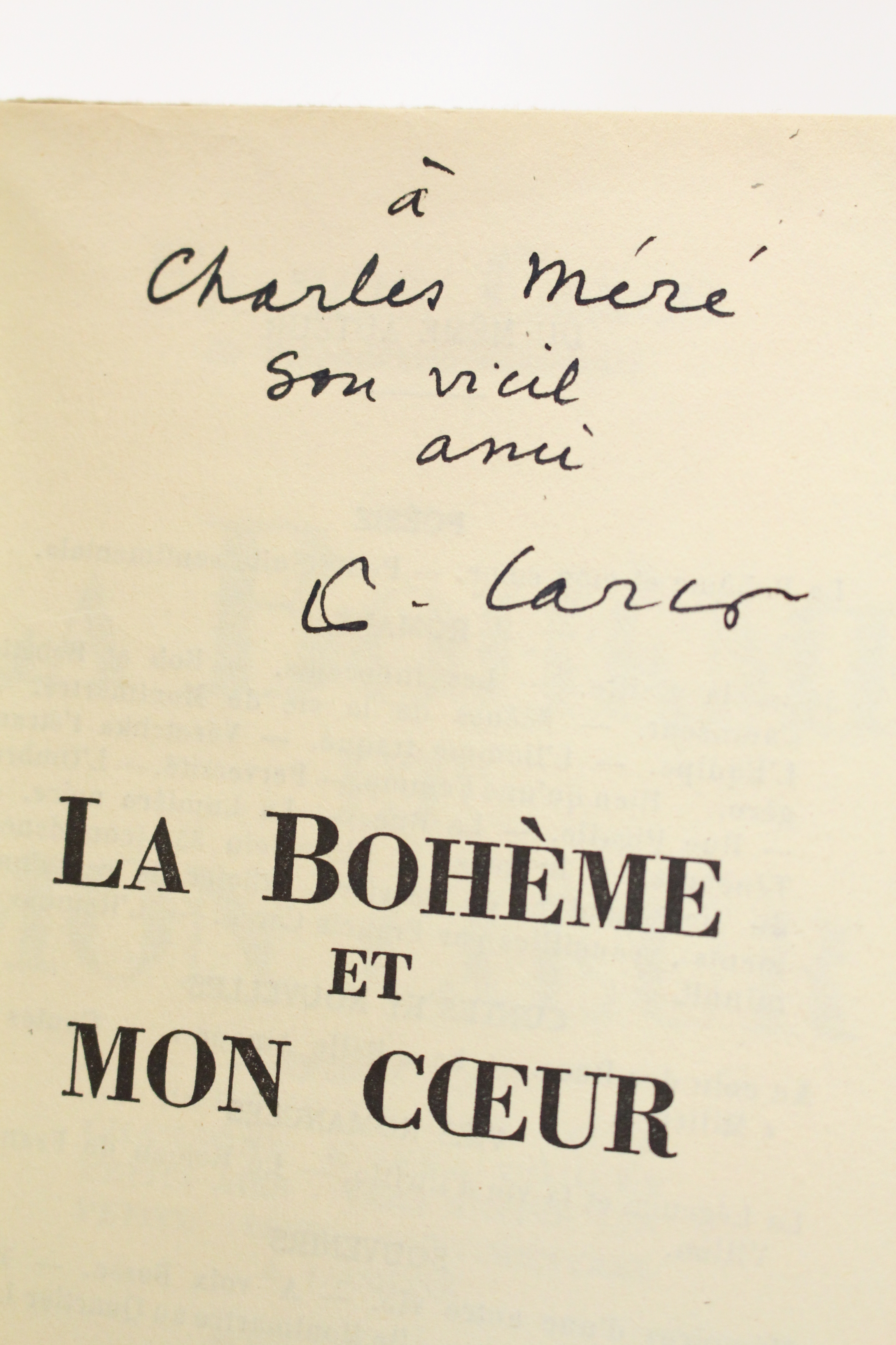 La bohème et mon coeur