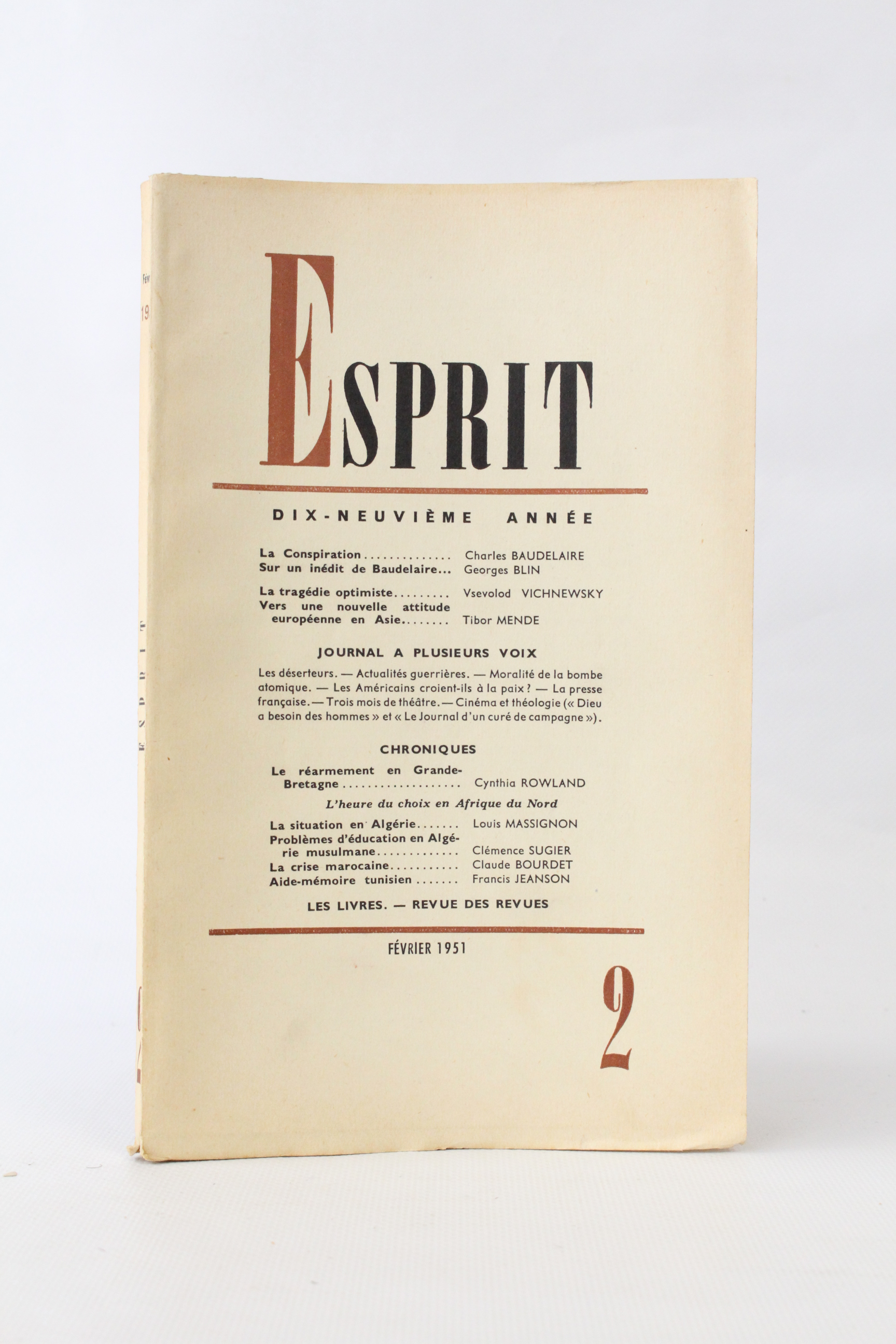 La conspiration - In Esprit N°176 de la 19ème année