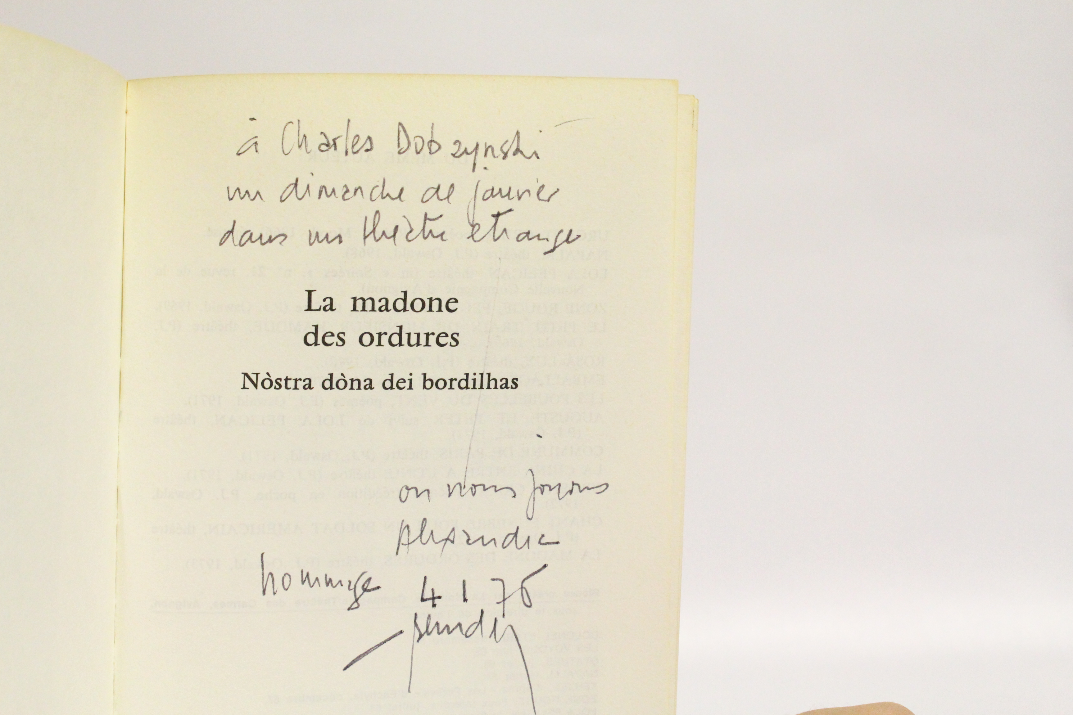 La Madone des ordures. Nostra dona dei bordilhas