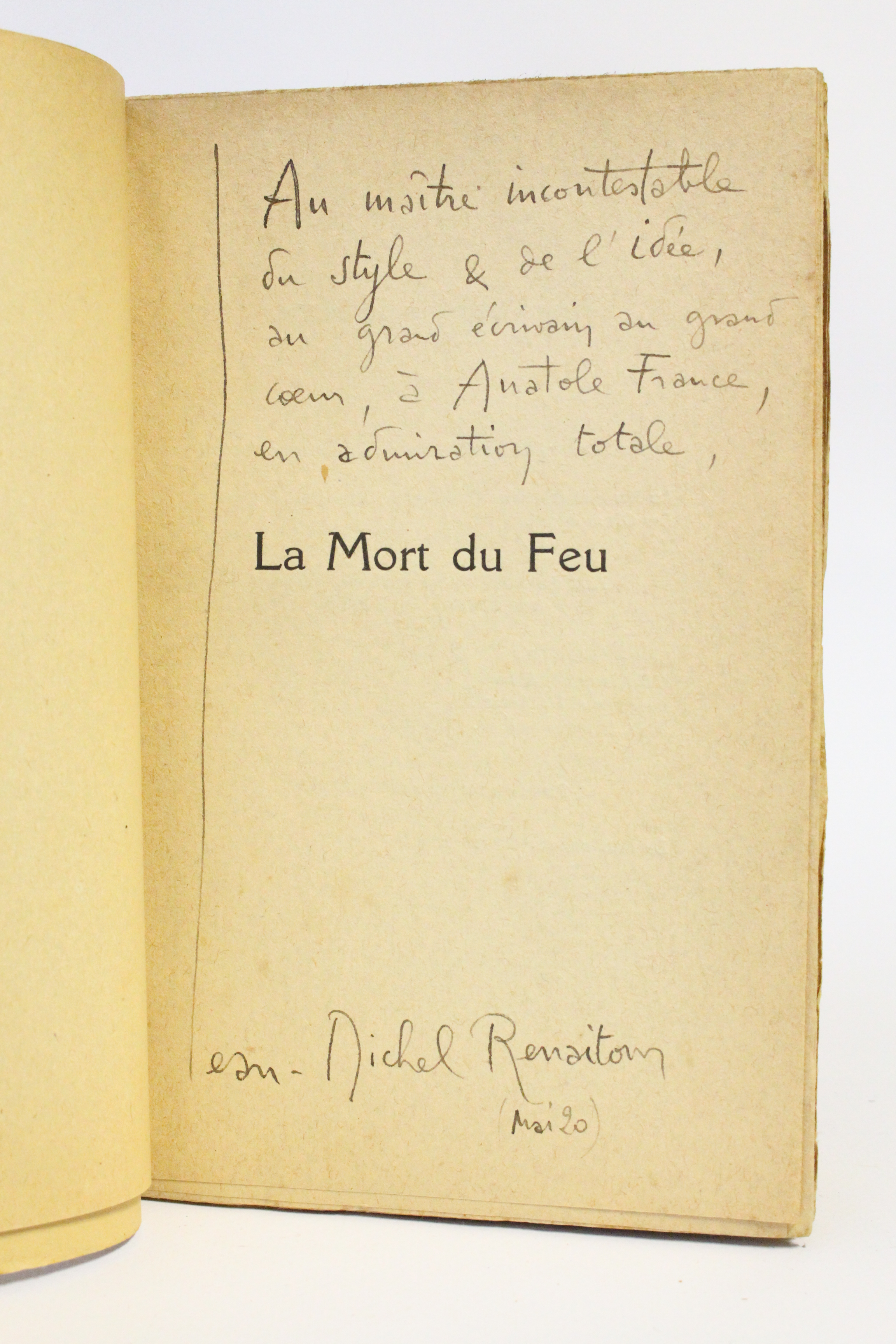 La mort du feu. Poèmes de l'année 1918