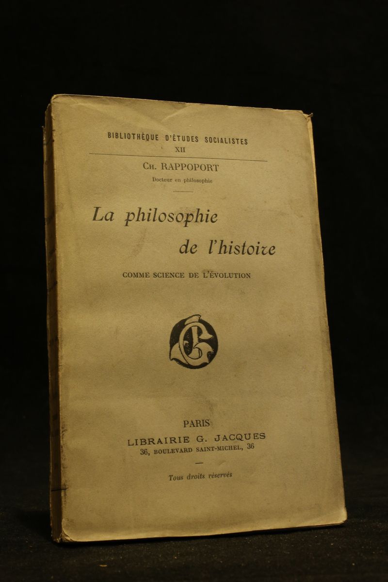 La Philosophie de l'histoire comme science de l'évolution.