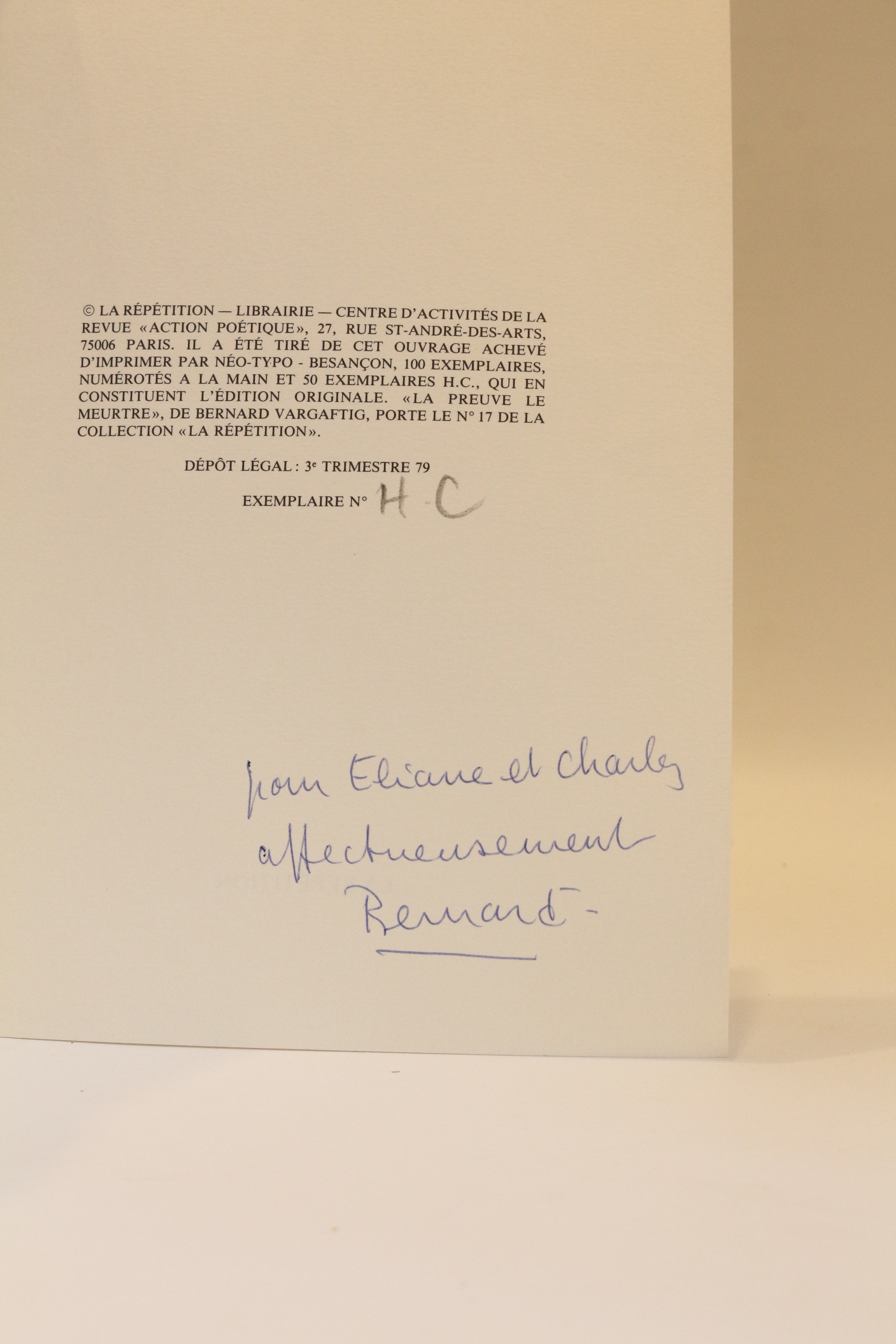 La preuve le meurtre