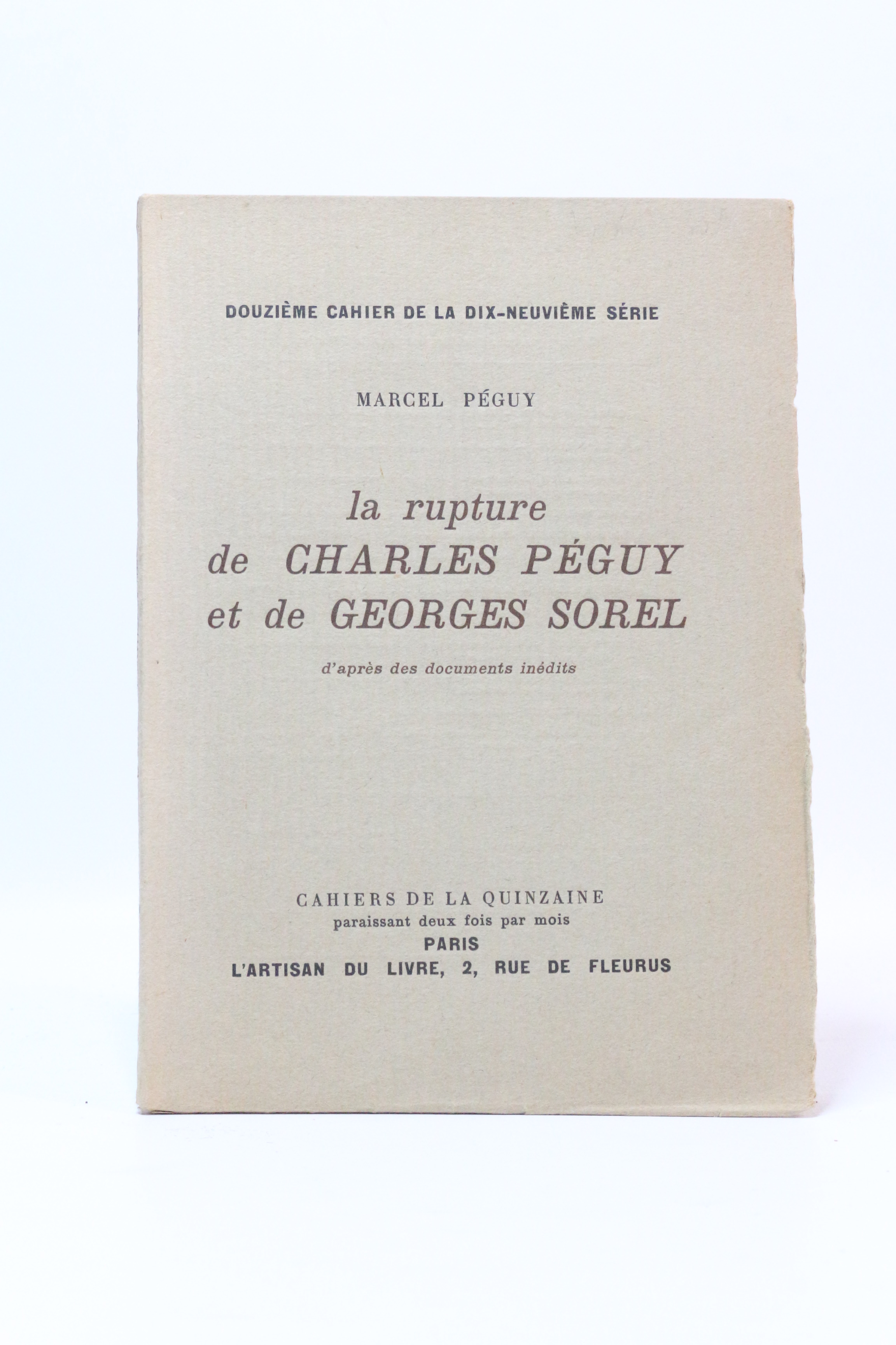 La rupture de Charles Péguy et de Georges Sorel