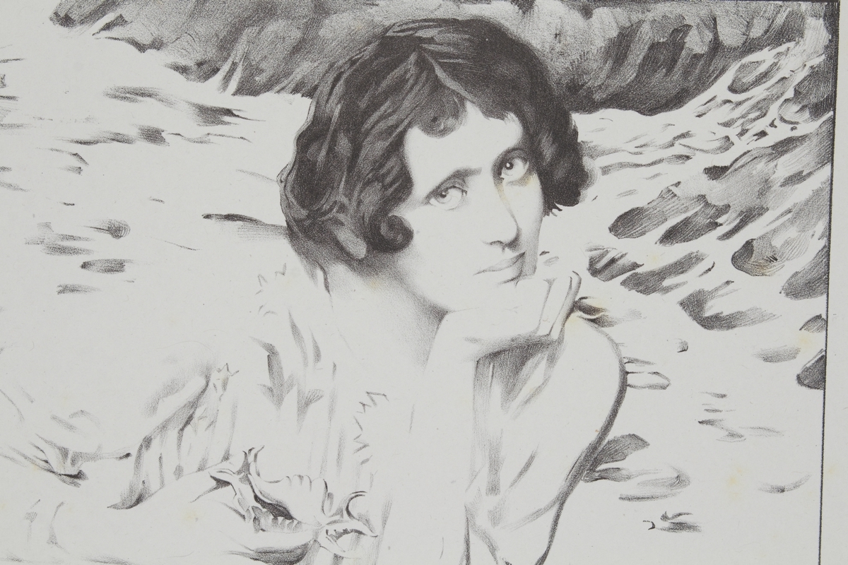 La voix des sources - Lithographie originale sur Chine - …