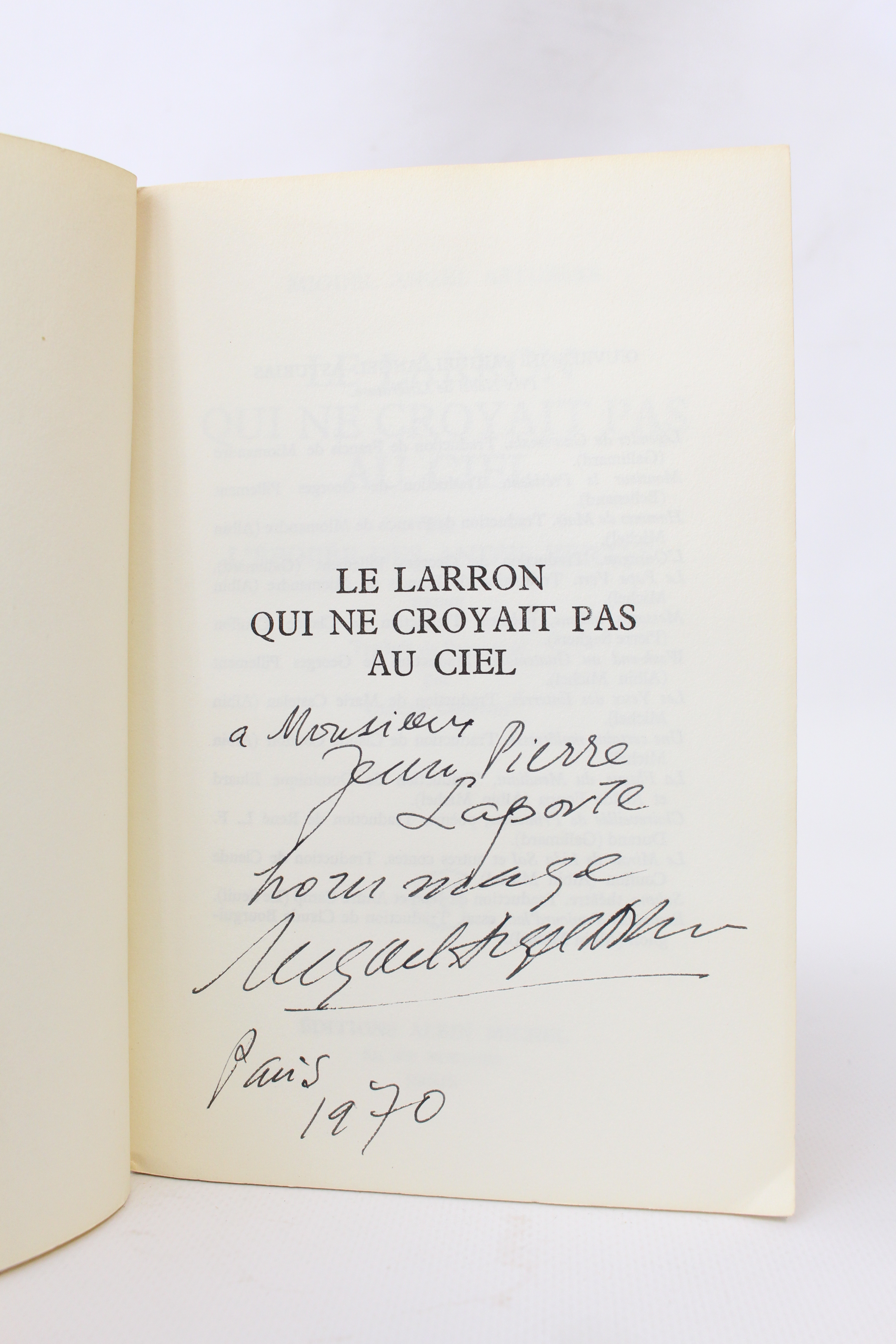 Le larron qui ne croyait pas au ciel