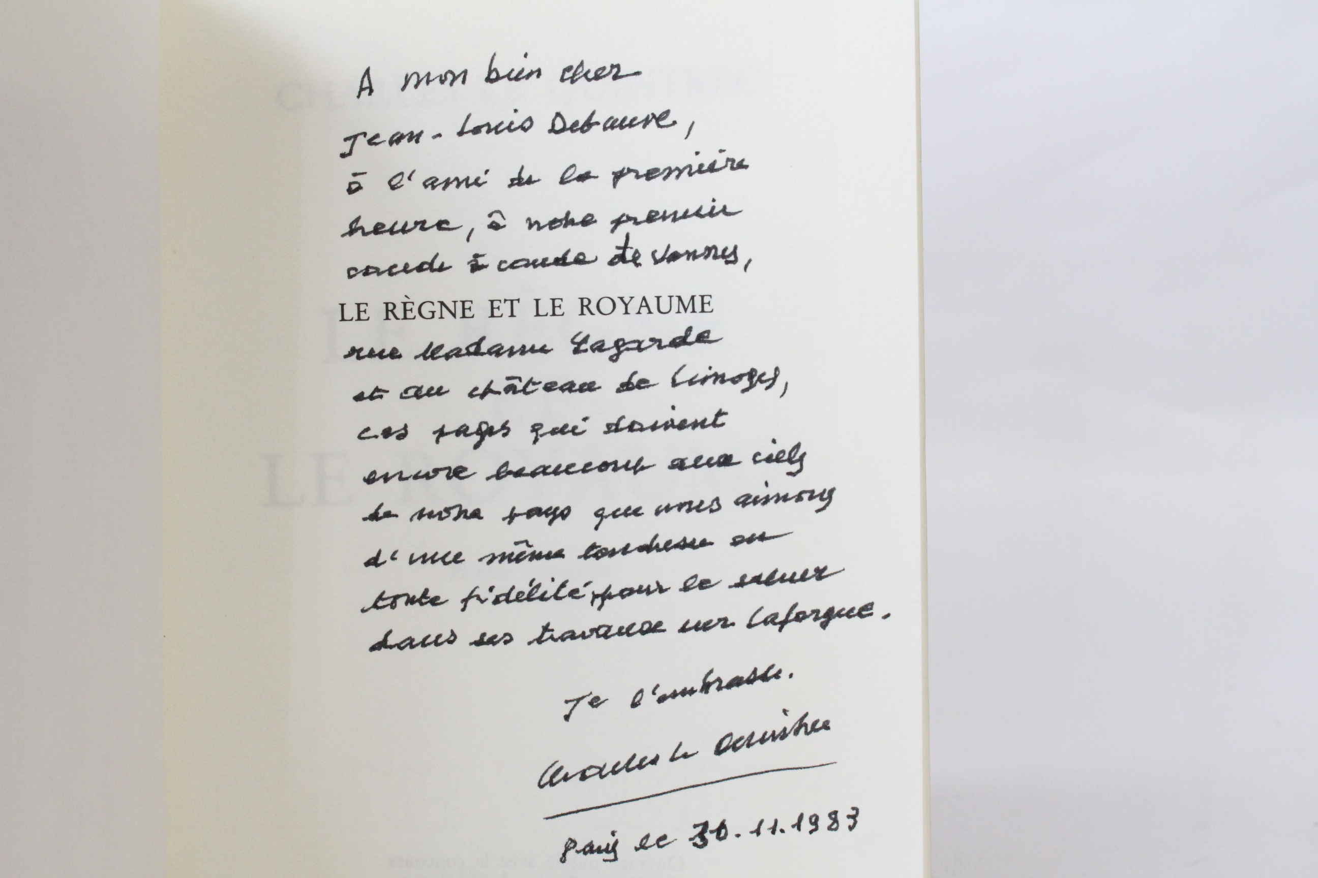 Le règne et le royaume, poèmes
