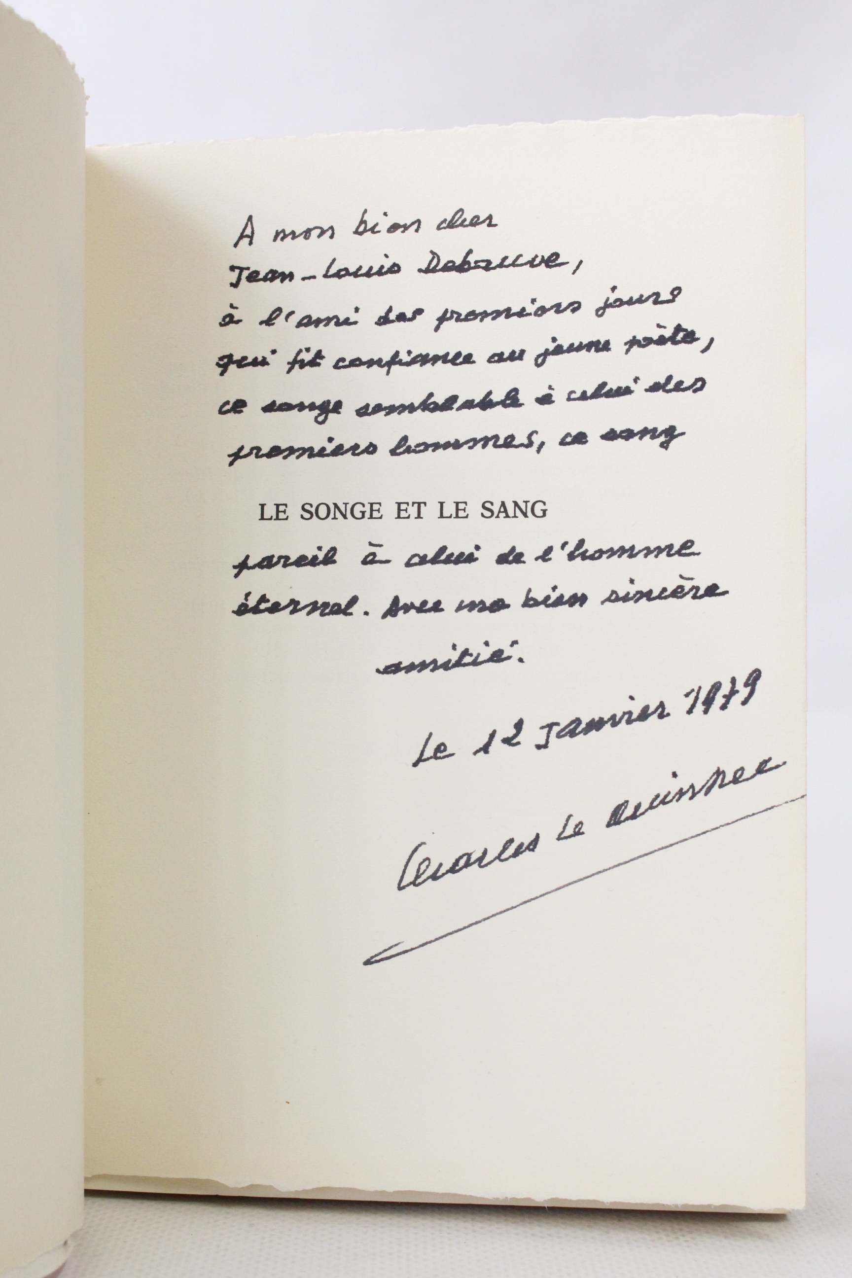 Le songe et le sang, poèmes