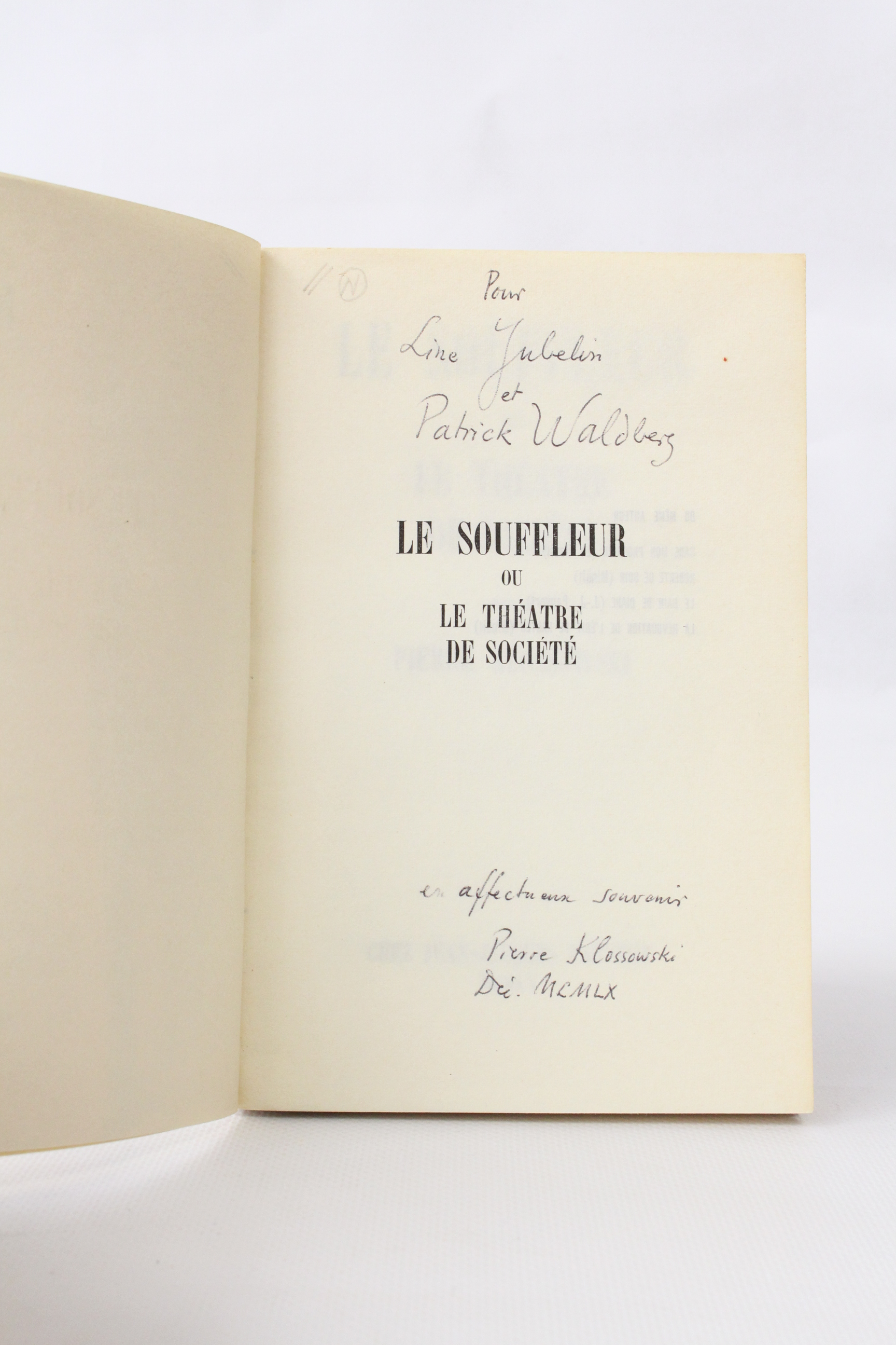 Le souffleur ou le théâtre de société