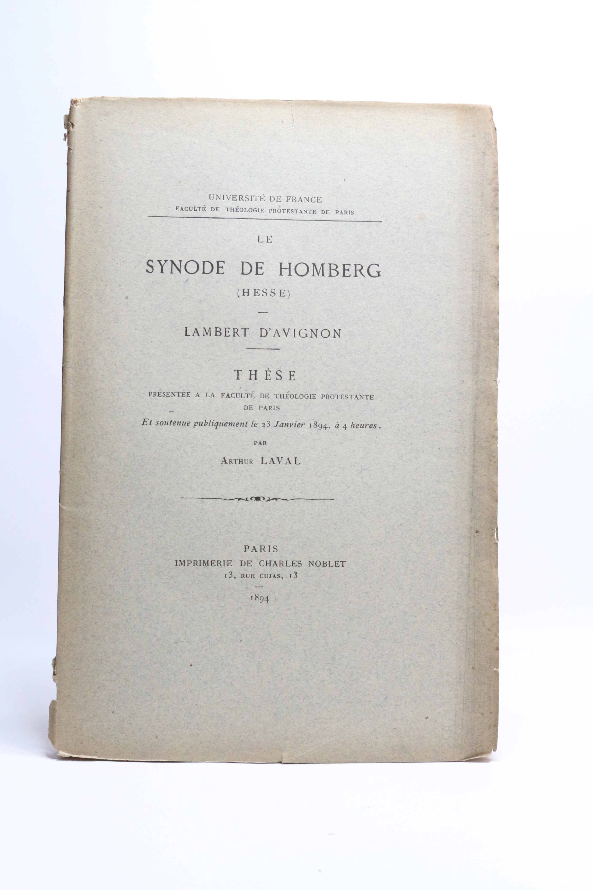 Le synode de Homberg (Hesse). - Lambert d'Avignon