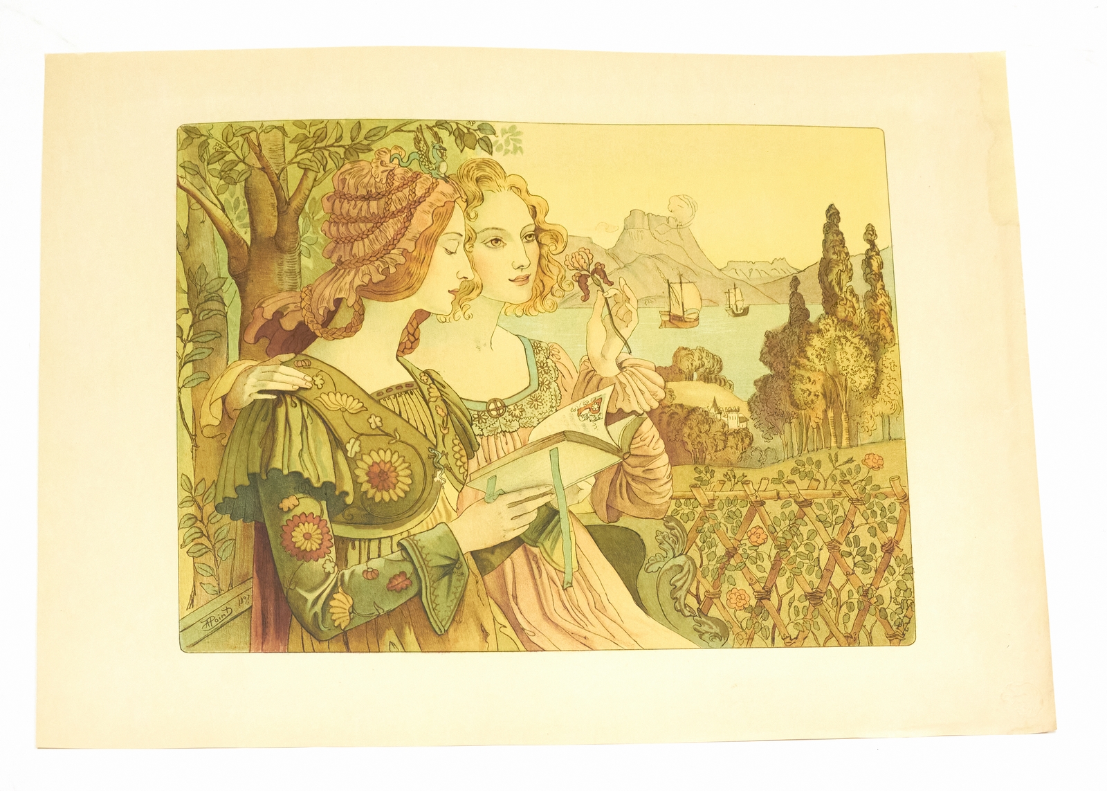 "Légende dorée" - Lithographie originale sur Japon - L'Estampe Moderne
