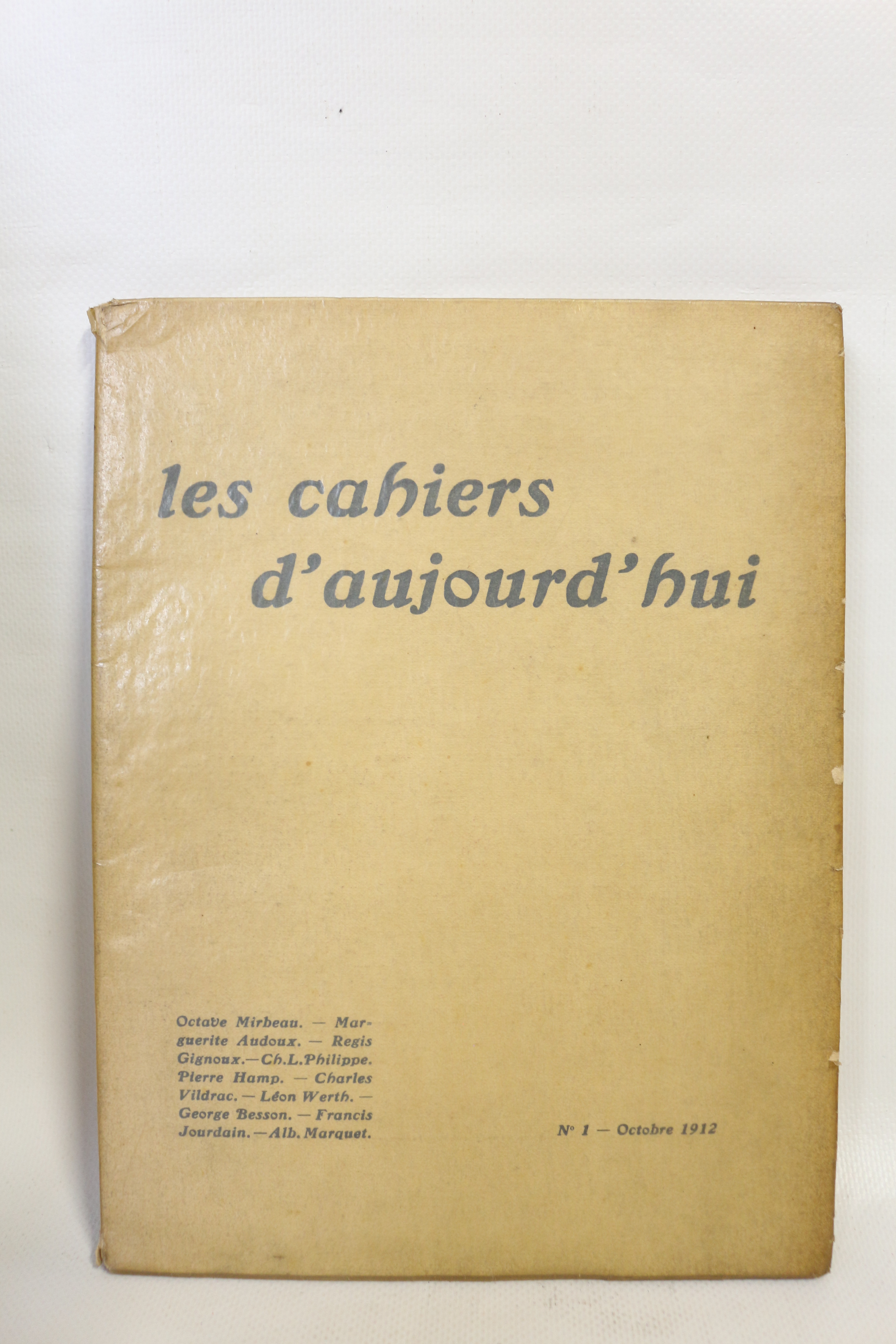 Les cahiers d'aujourd'hui N° 1