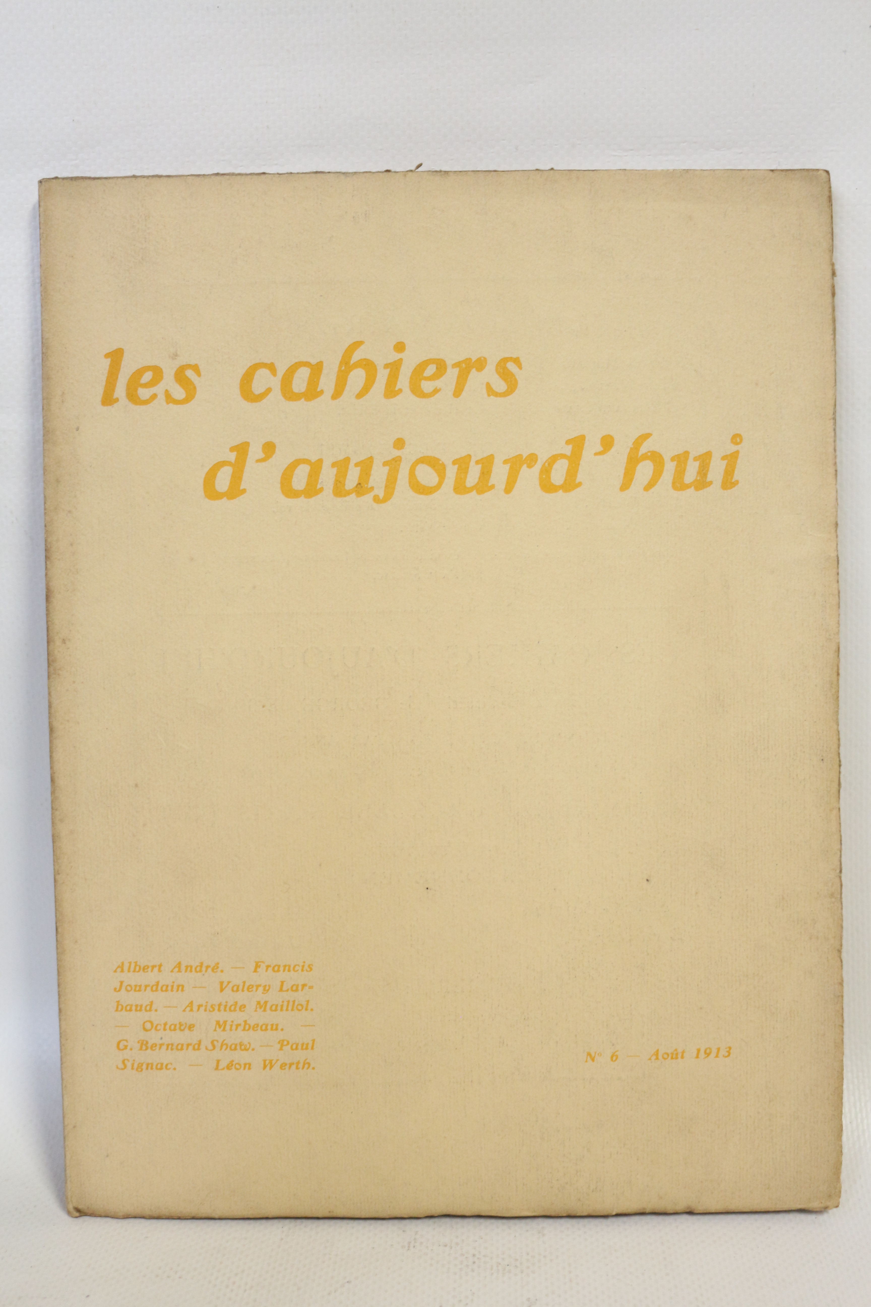 Les cahiers d'aujourd'hui N° 6