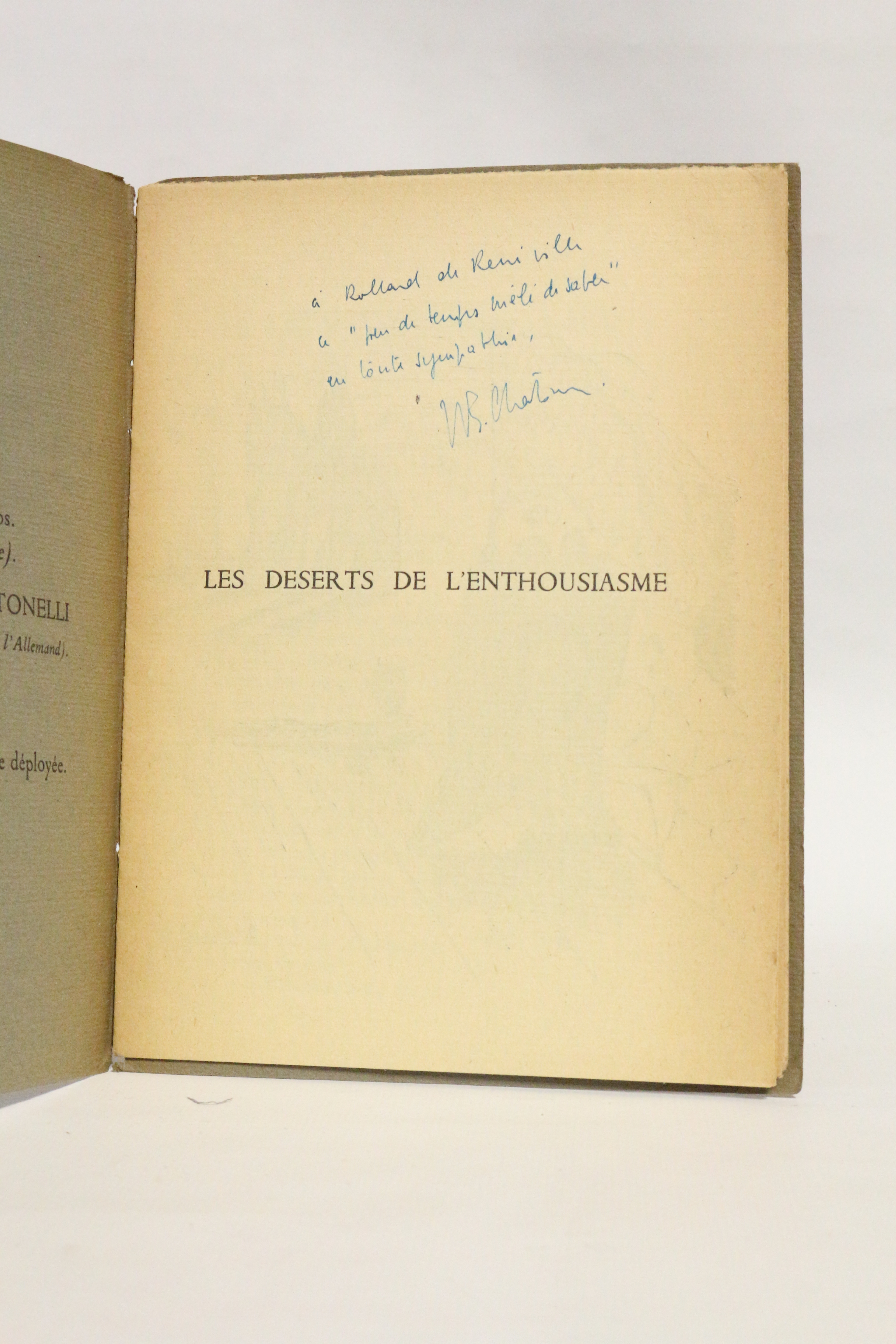 Les déserts de l'enthousiasme