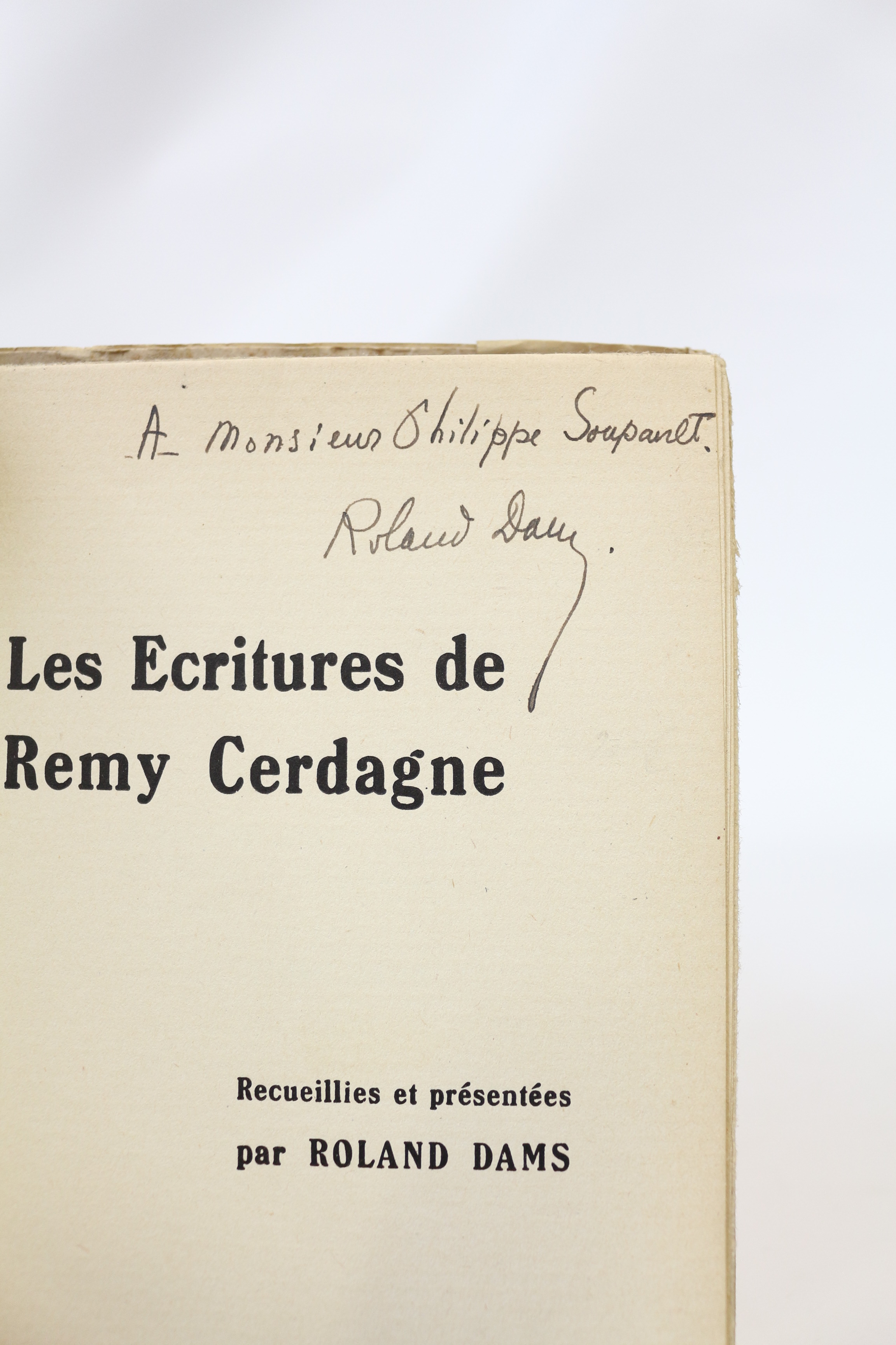 Les écritures de Rémy Cerdagne