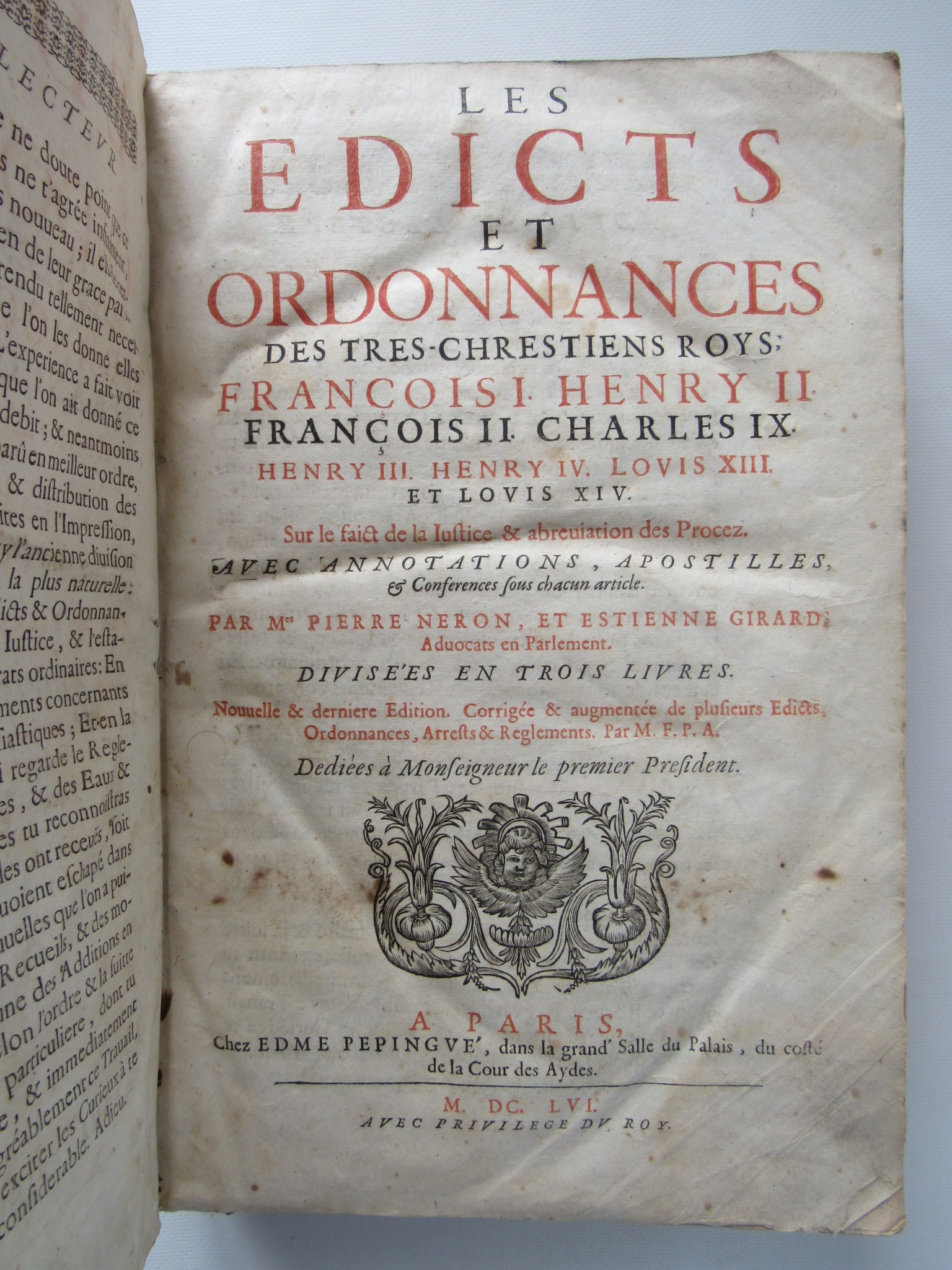 Les edicts et ordonnances des tres-chrestien roys François I. Henri …