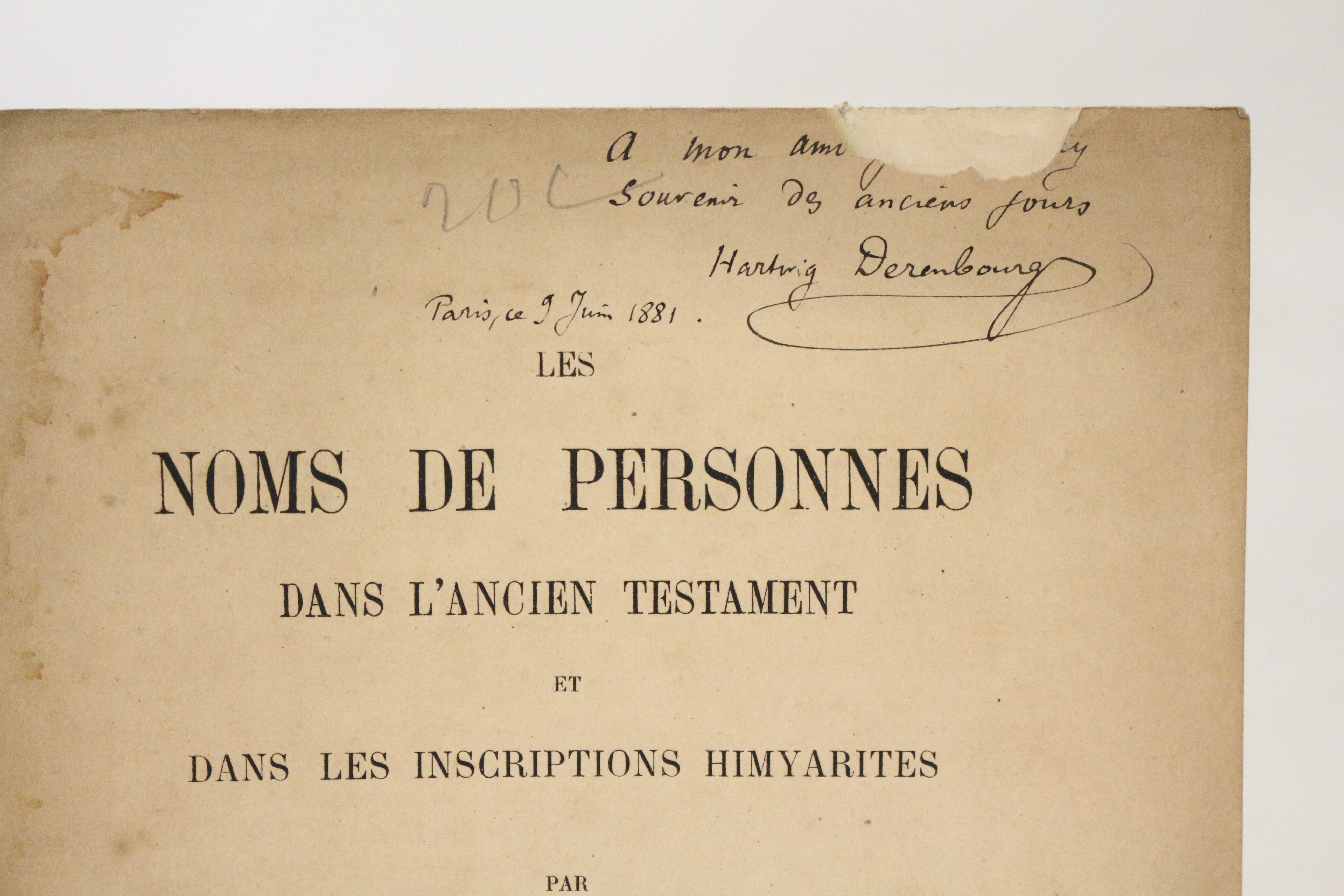 Les noms de personnes dans l'Ancien Testament et dans les …