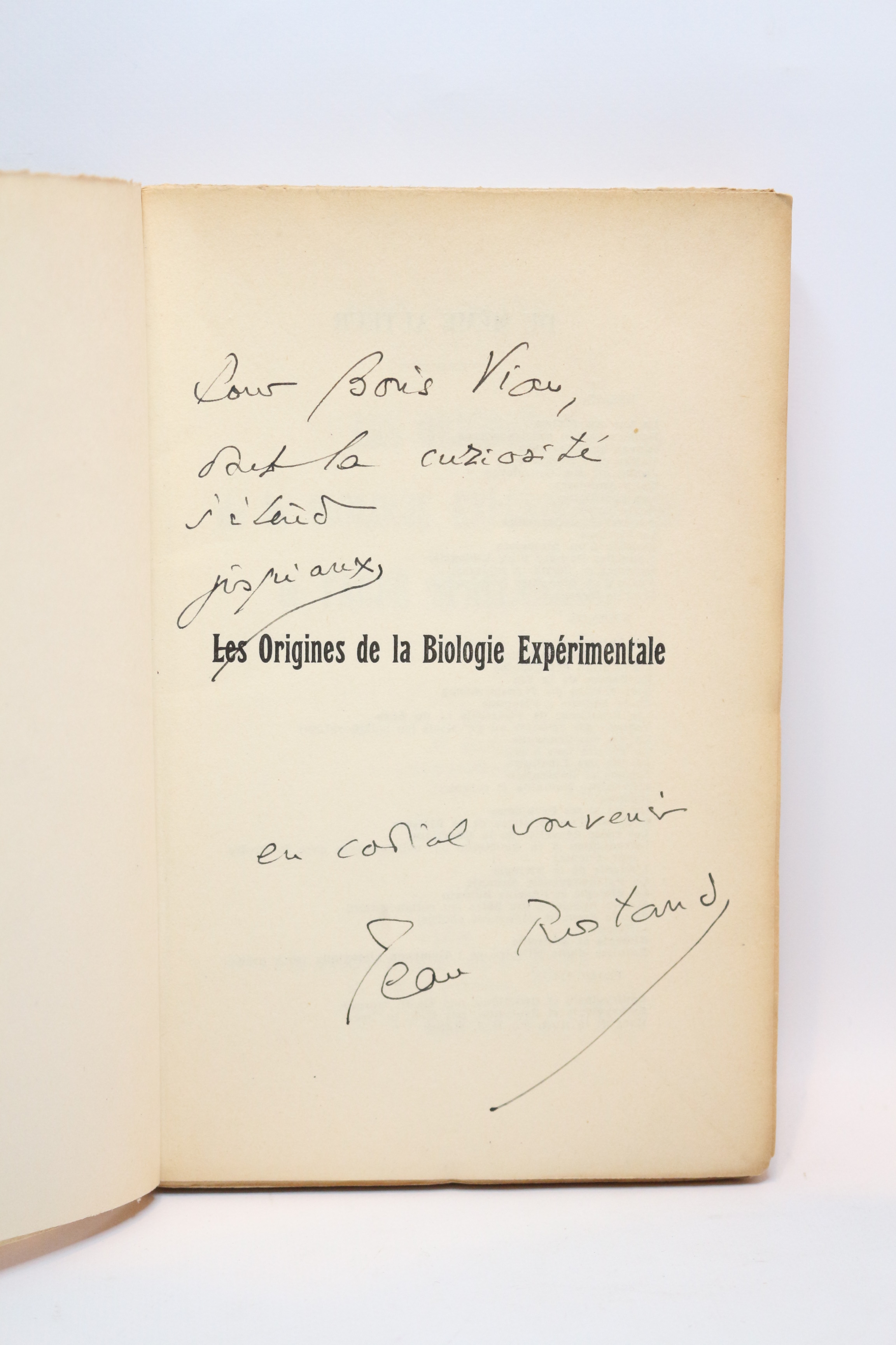 Les origines de la biologie expérimentale et l'abbé Spallanzani
