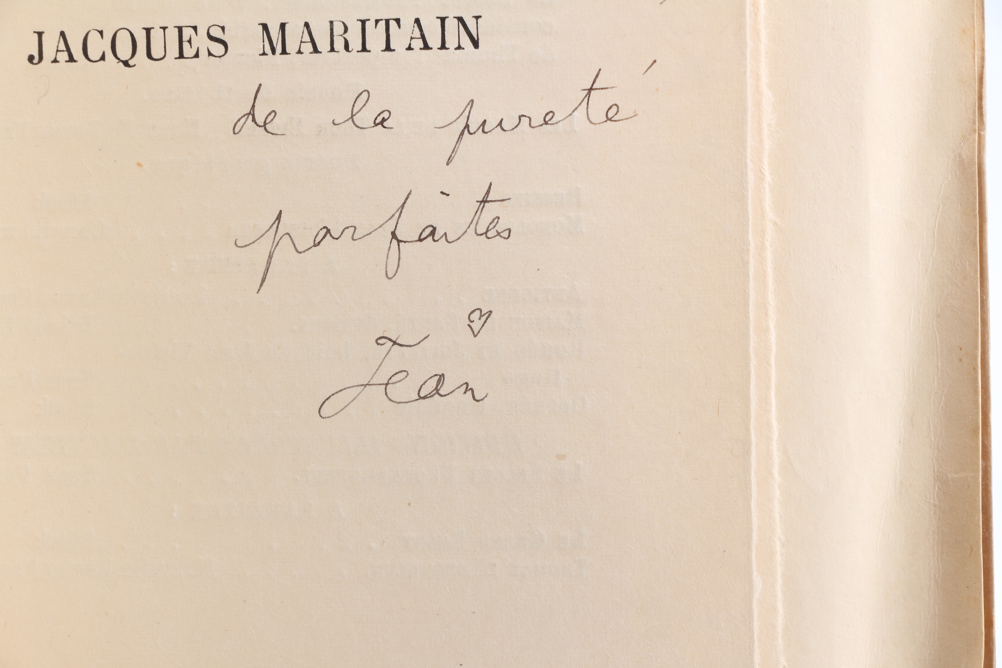 Lettre à Jacques Maritain