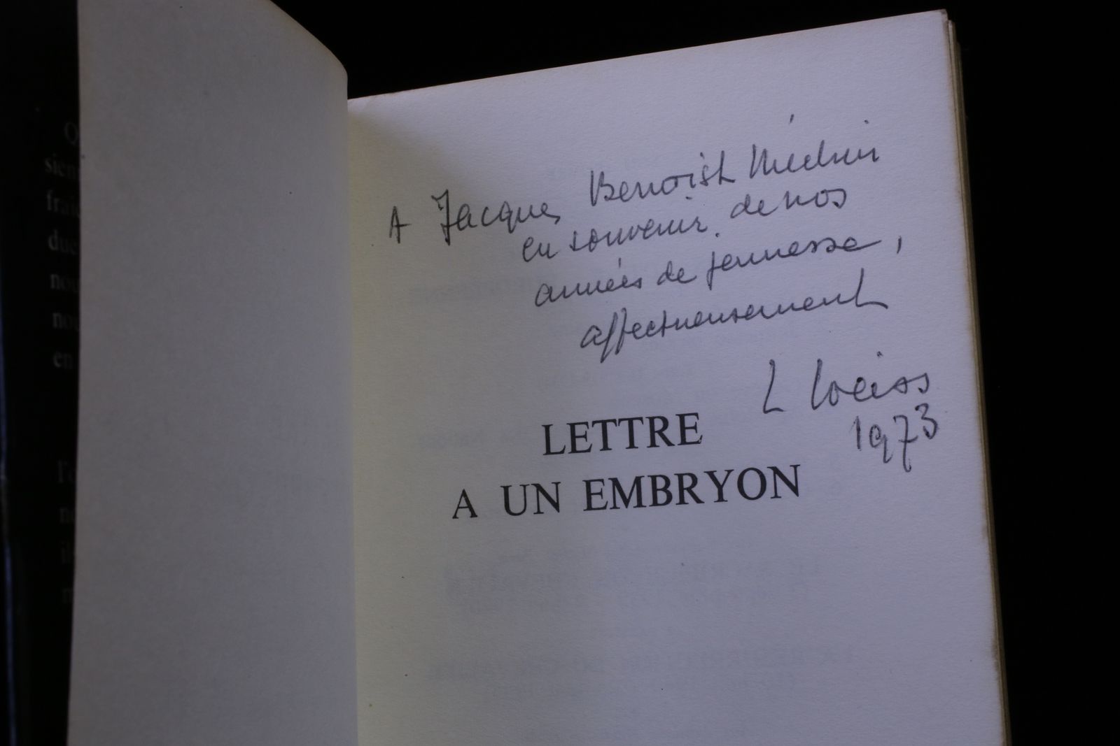 Lettre à un embryon