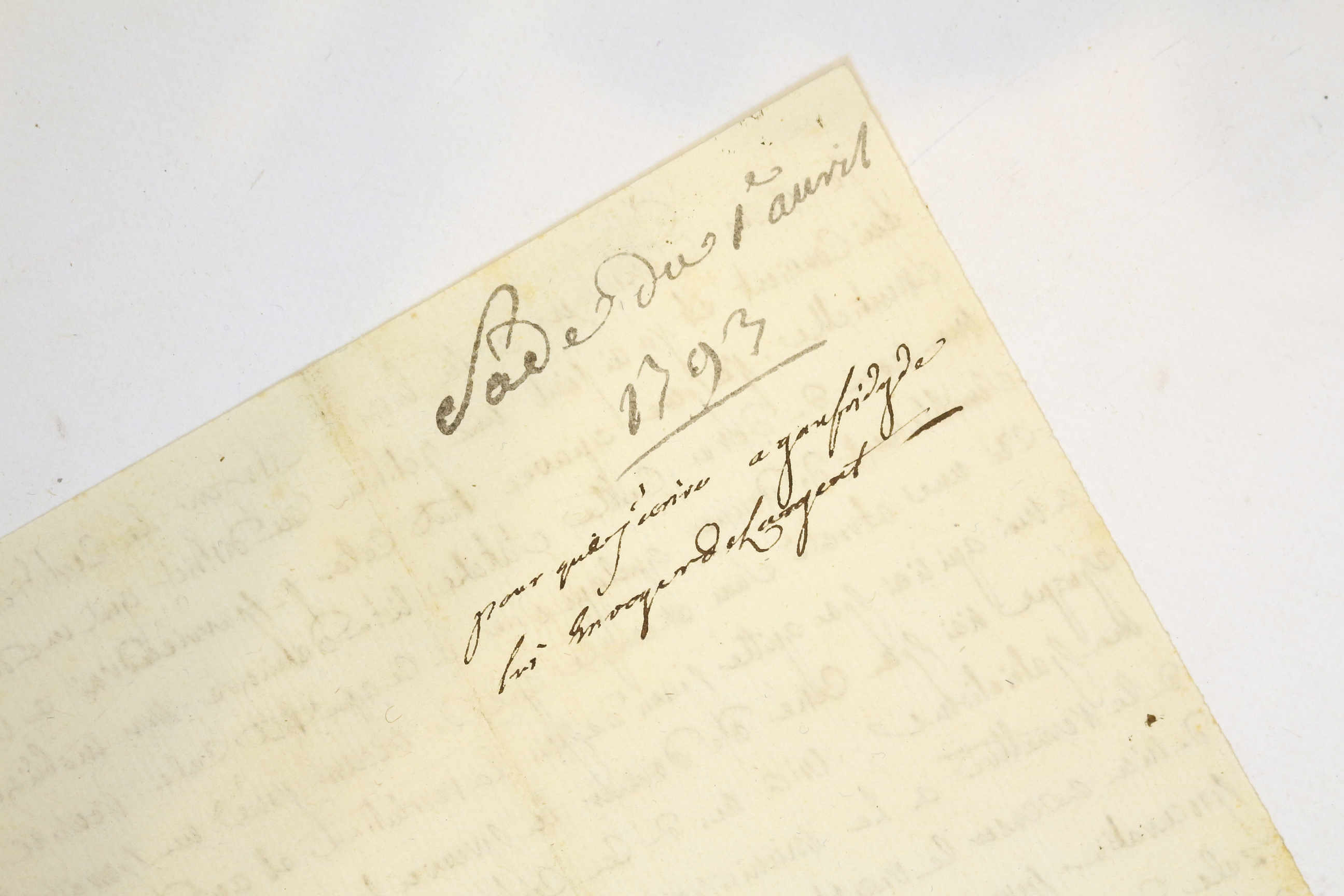 Lettre autographe inédite signée du Marquis de Sade, alors en …