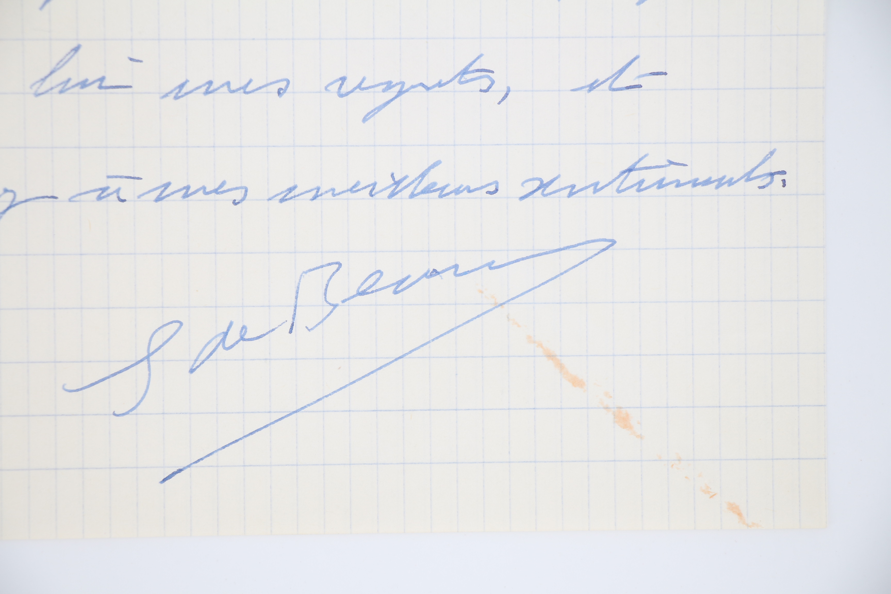 Lettre autographe signée adressée à Antoinette Boulesteix
