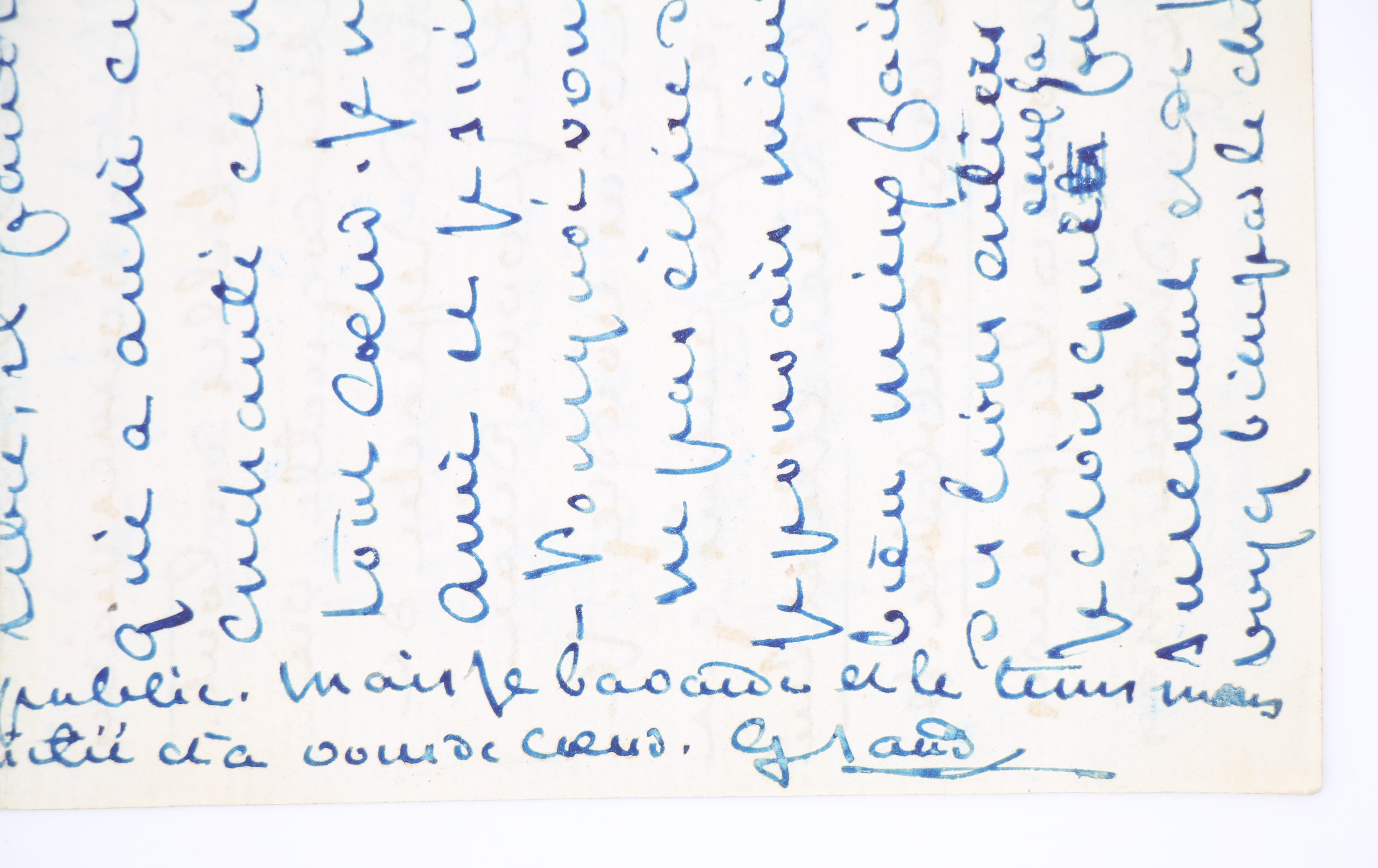 Lettre autographe signée adressée à Ernest Feydeau : "Je suis …
