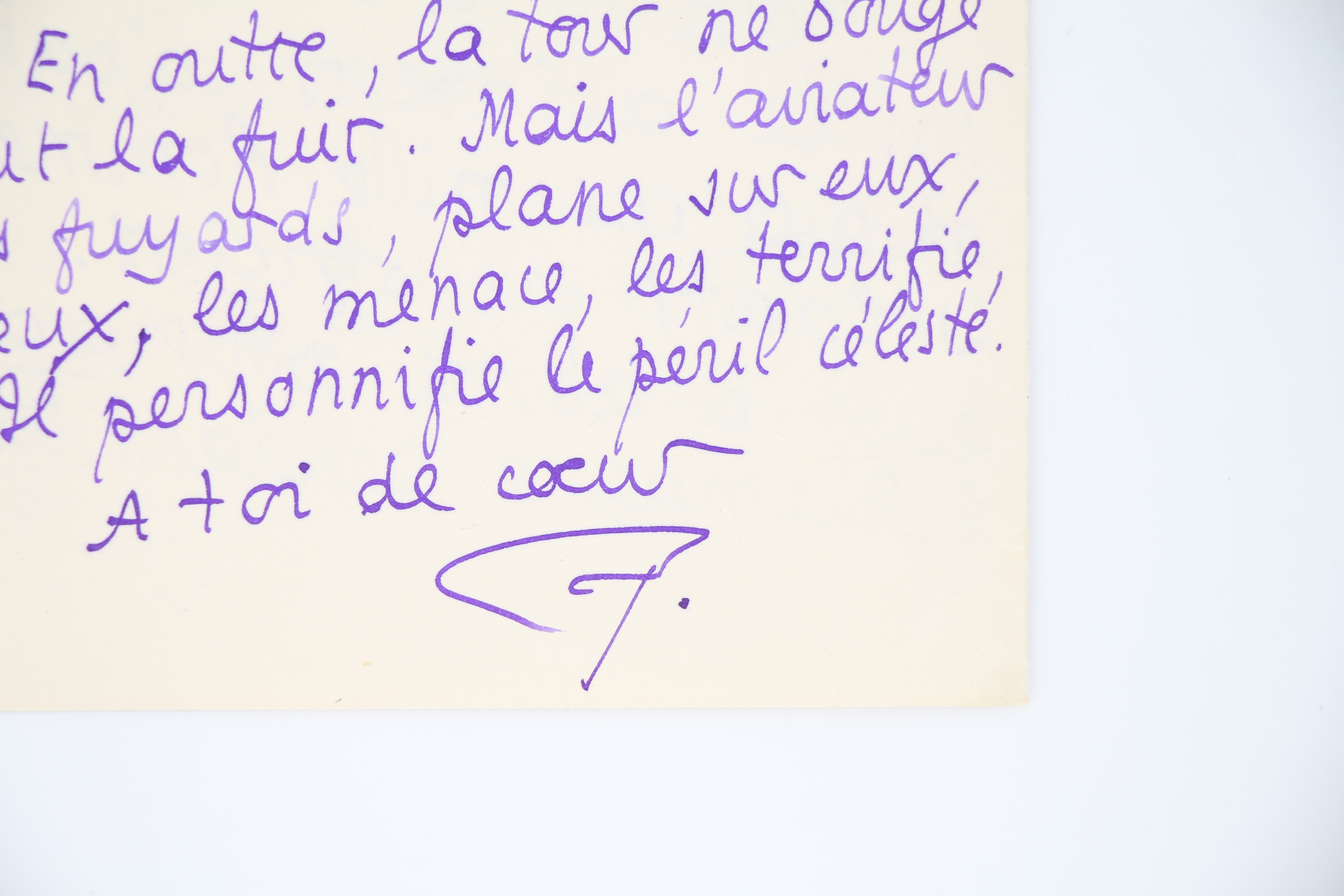 Lettre autographe signée adressée à Georges Louis : "Edison est …
