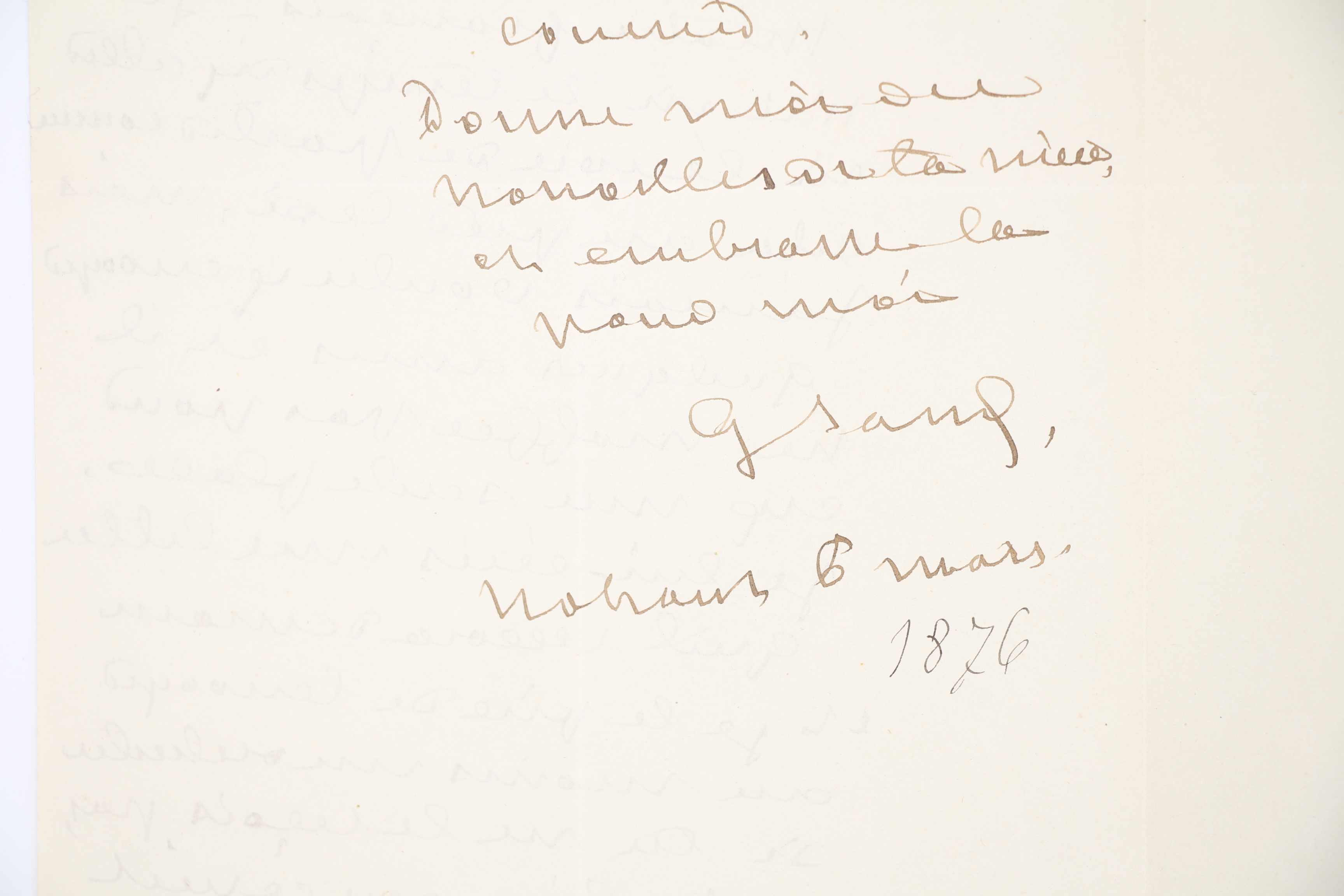 Lettre autographe signée adressée à Gustave Flaubert : "Je t'écris …