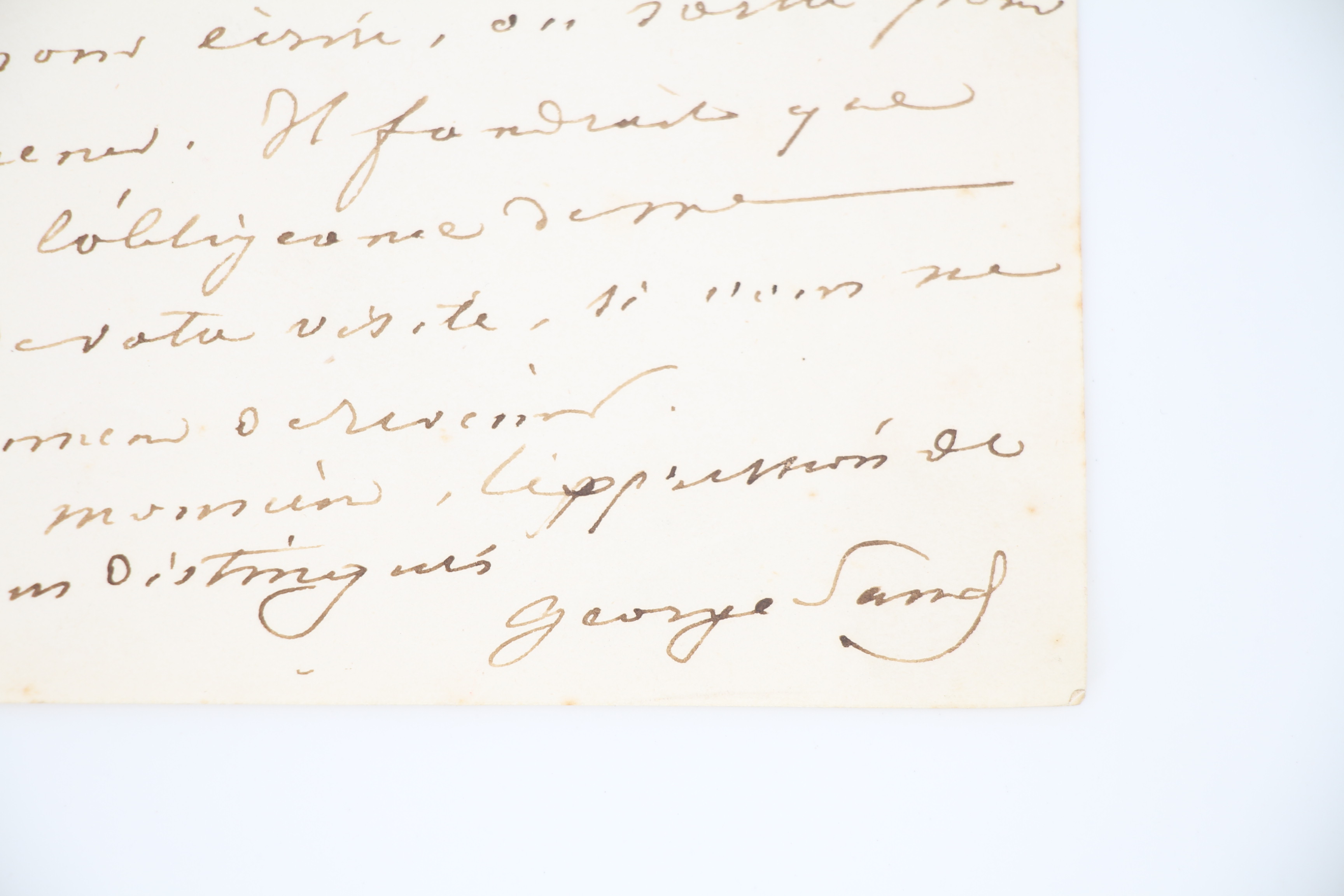 Lettre autographe signée adressée à Léon Curmer : "Je suis …
